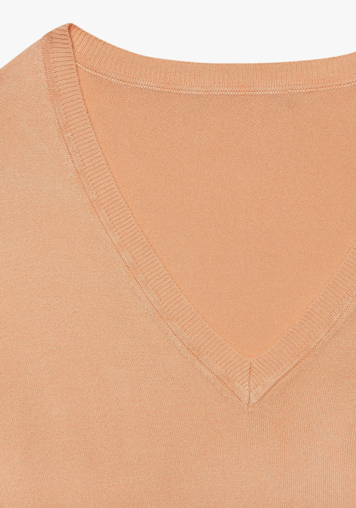 Vivance V-Ausschnitt-Pullover - pfirsich