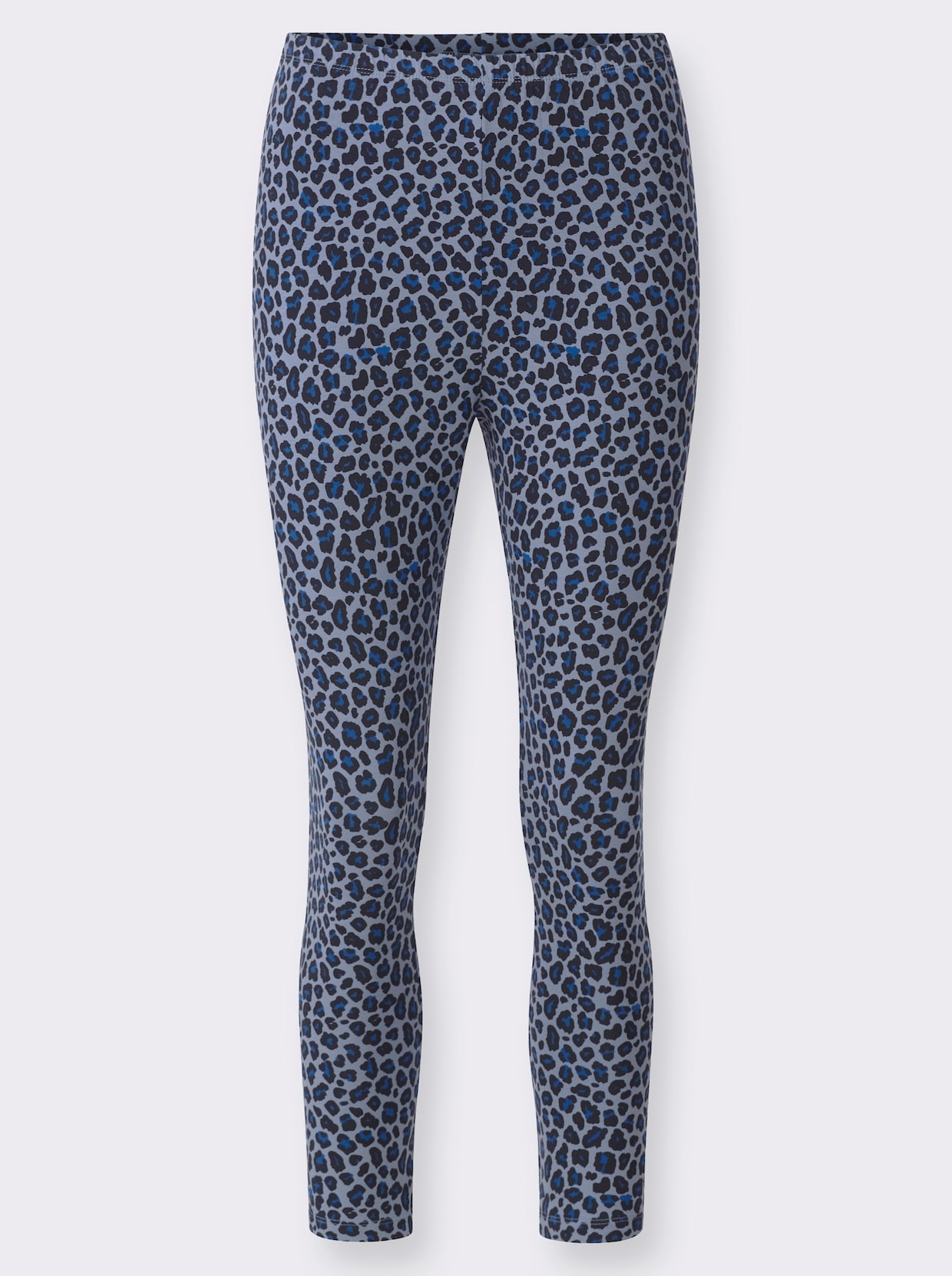 Leggings im Leo-Dessin - royalblau-bedruckt