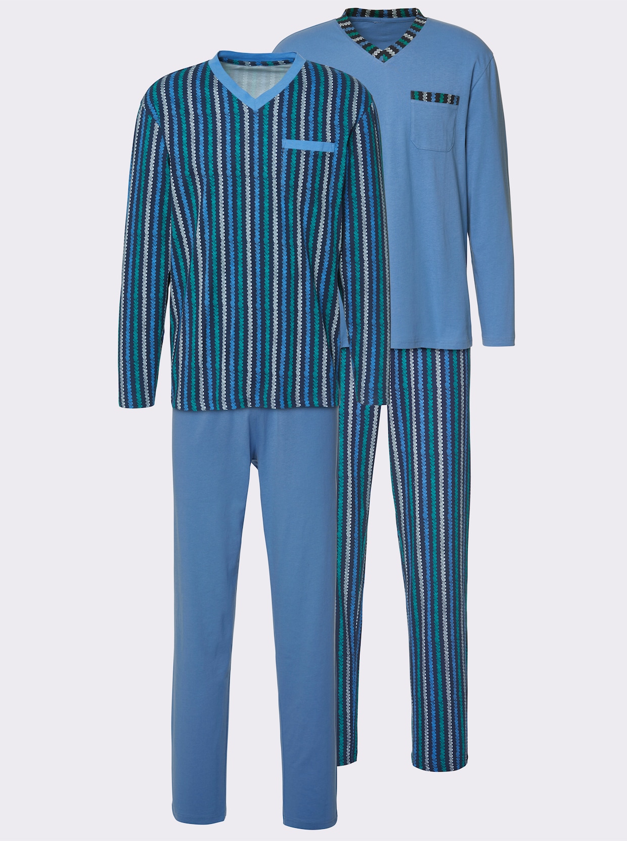 wäschepur men Pyjama's - blauw + marine