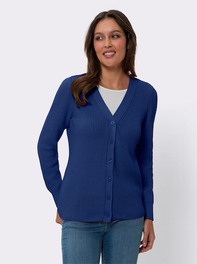 Strickjacke - royalblau