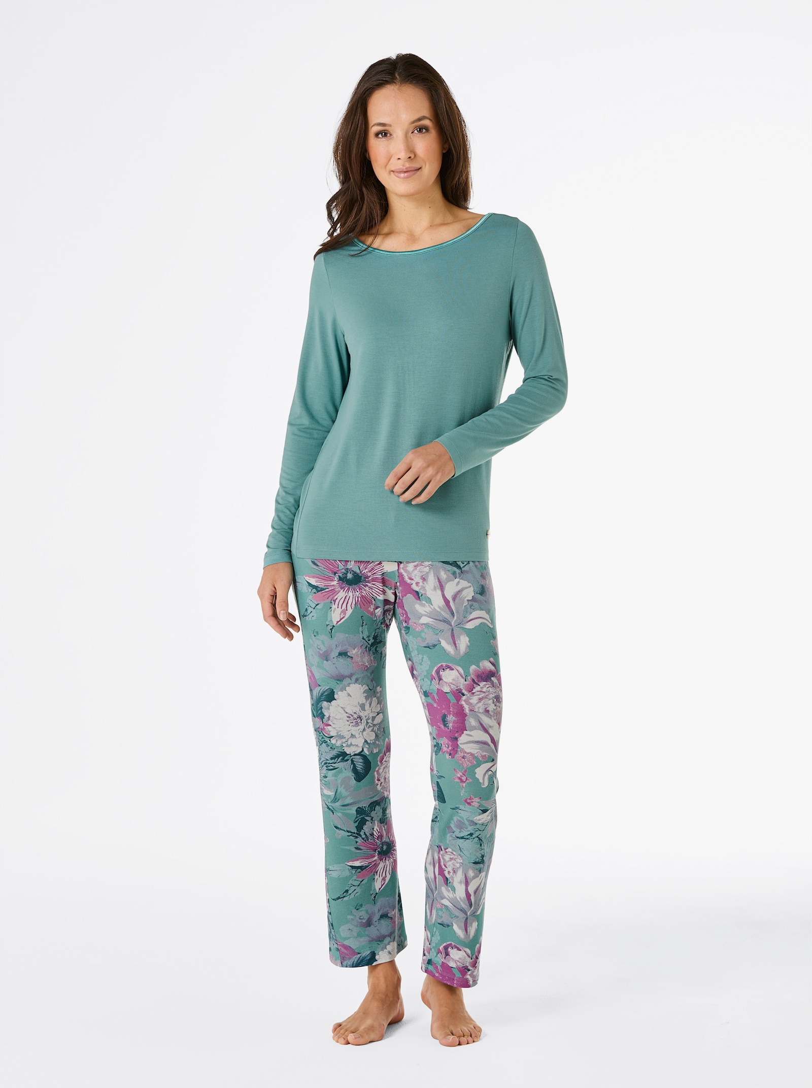 CREATION L PREMIUM Modal-Schlafanzug - jade-erika-bedruckt