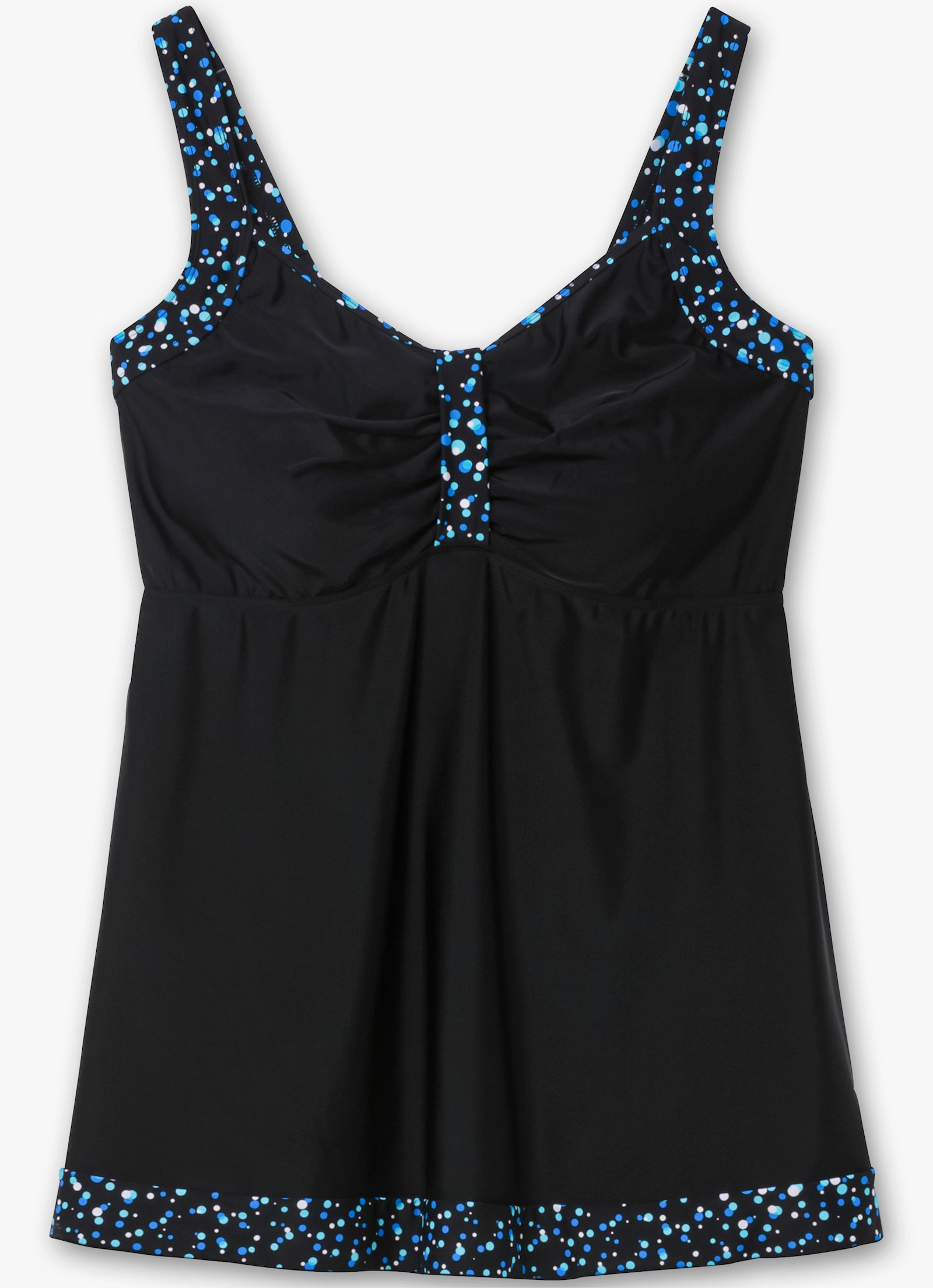 sheego Tankini-Oberteil mit Pünktchenprint - schwarz-gemustert