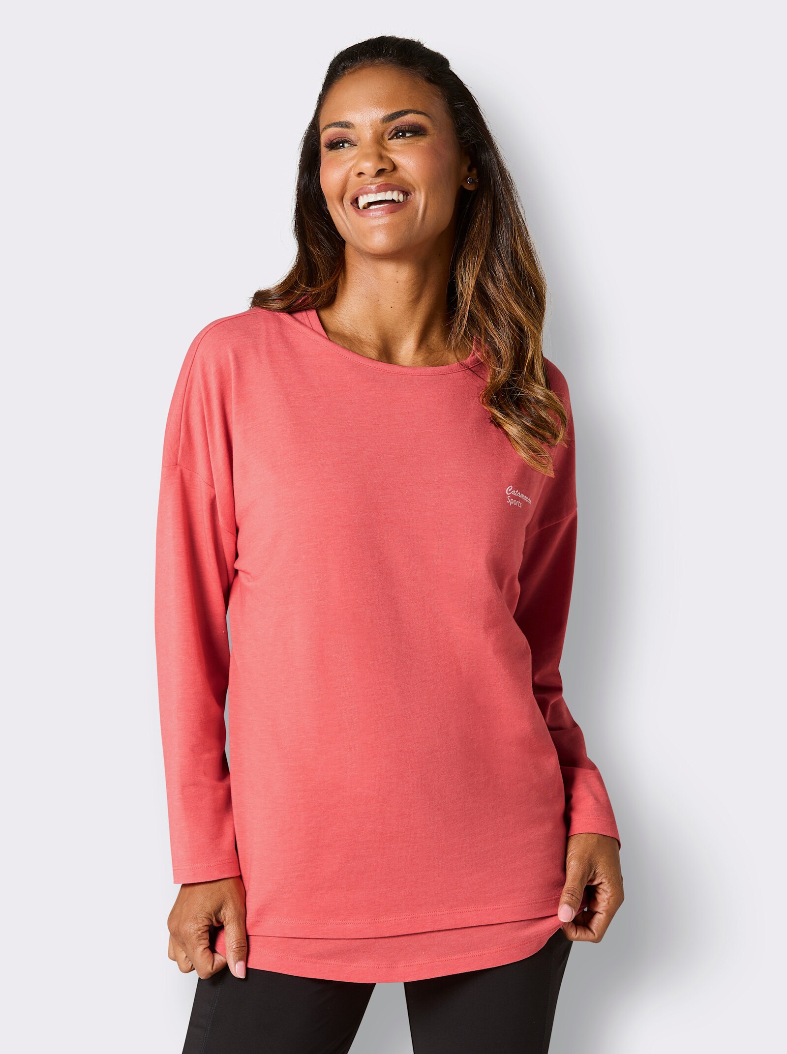 Catamaran Sports Sportshirt , einzeln oder zusammen tragbar - koralle-meliert
