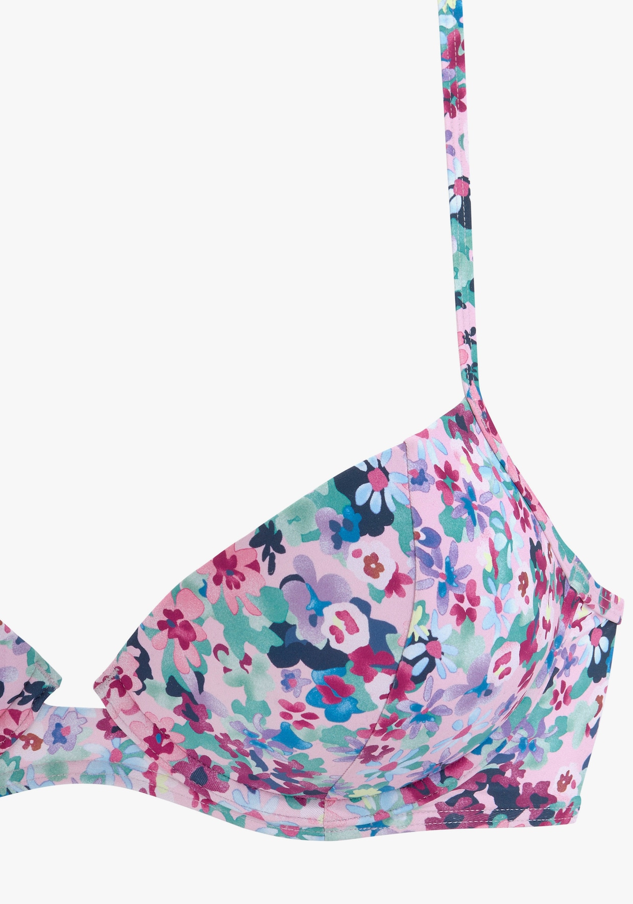 s.Oliver Haut de bikini push-up - violet imprimé