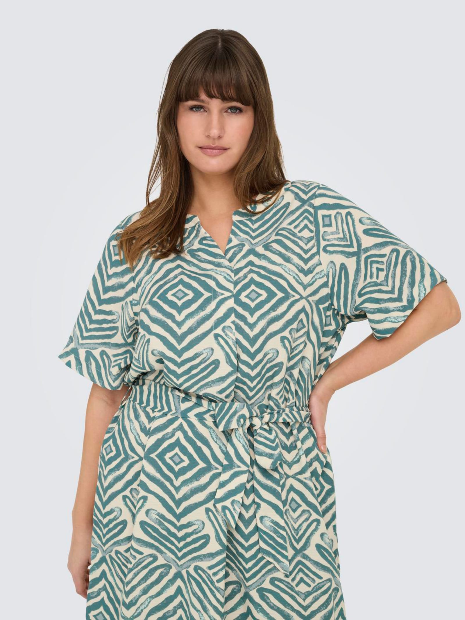 ONLY CARMAKOMA Sommerkleid - abyss aop:tribe