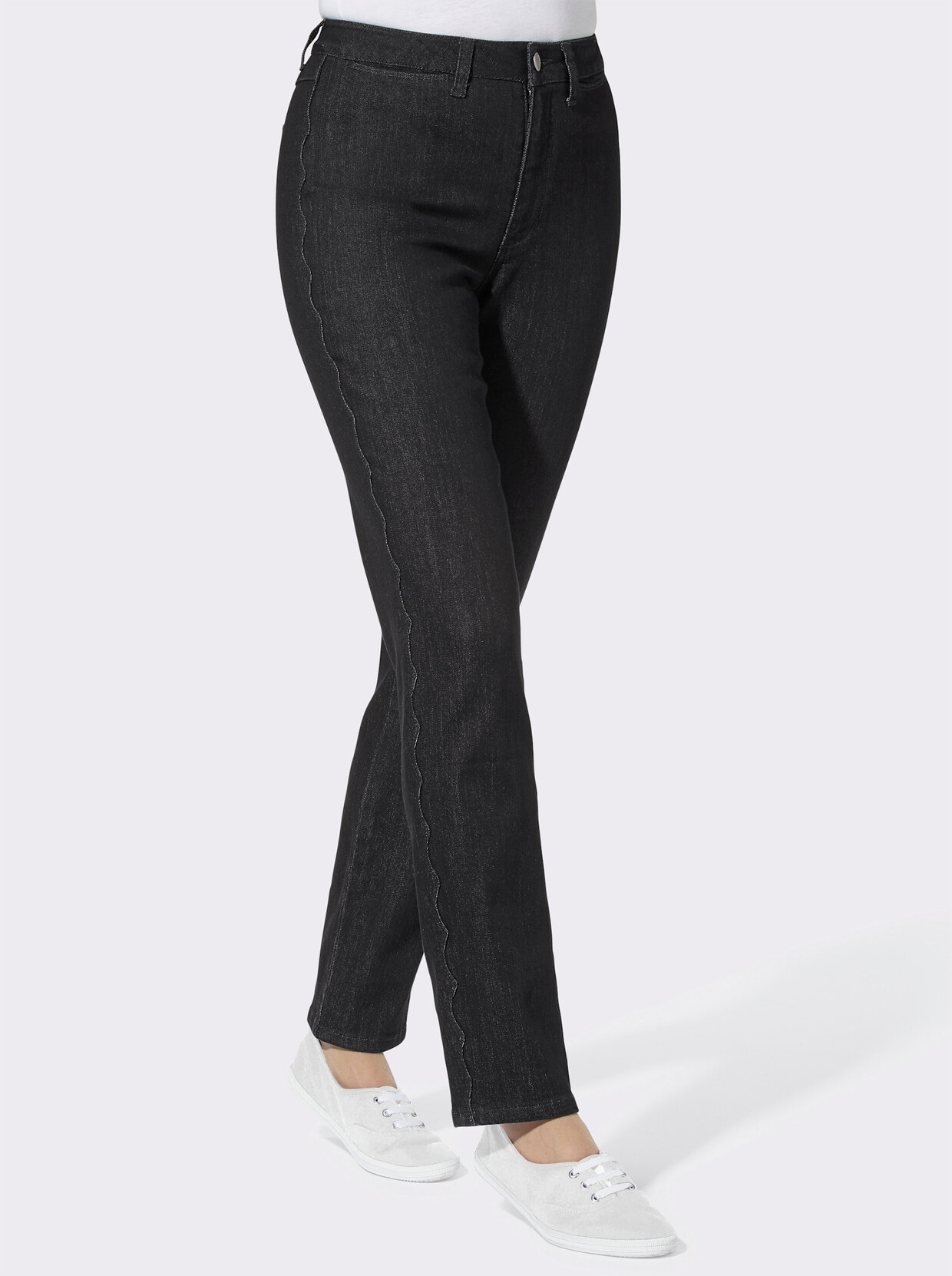 Jeans - black-denim