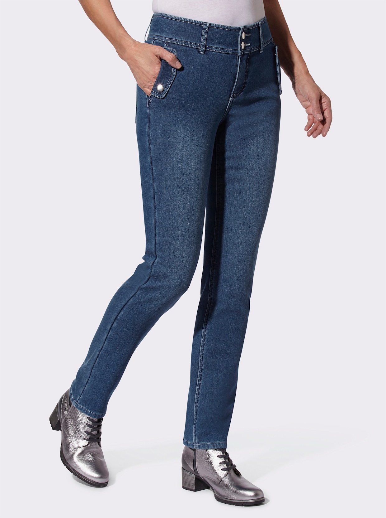 Thermo-Jeans - blue-stone-washed