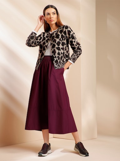 heine Jacquardstrickjacke mit Animal-Muster - sesam-schwarz-gemustert