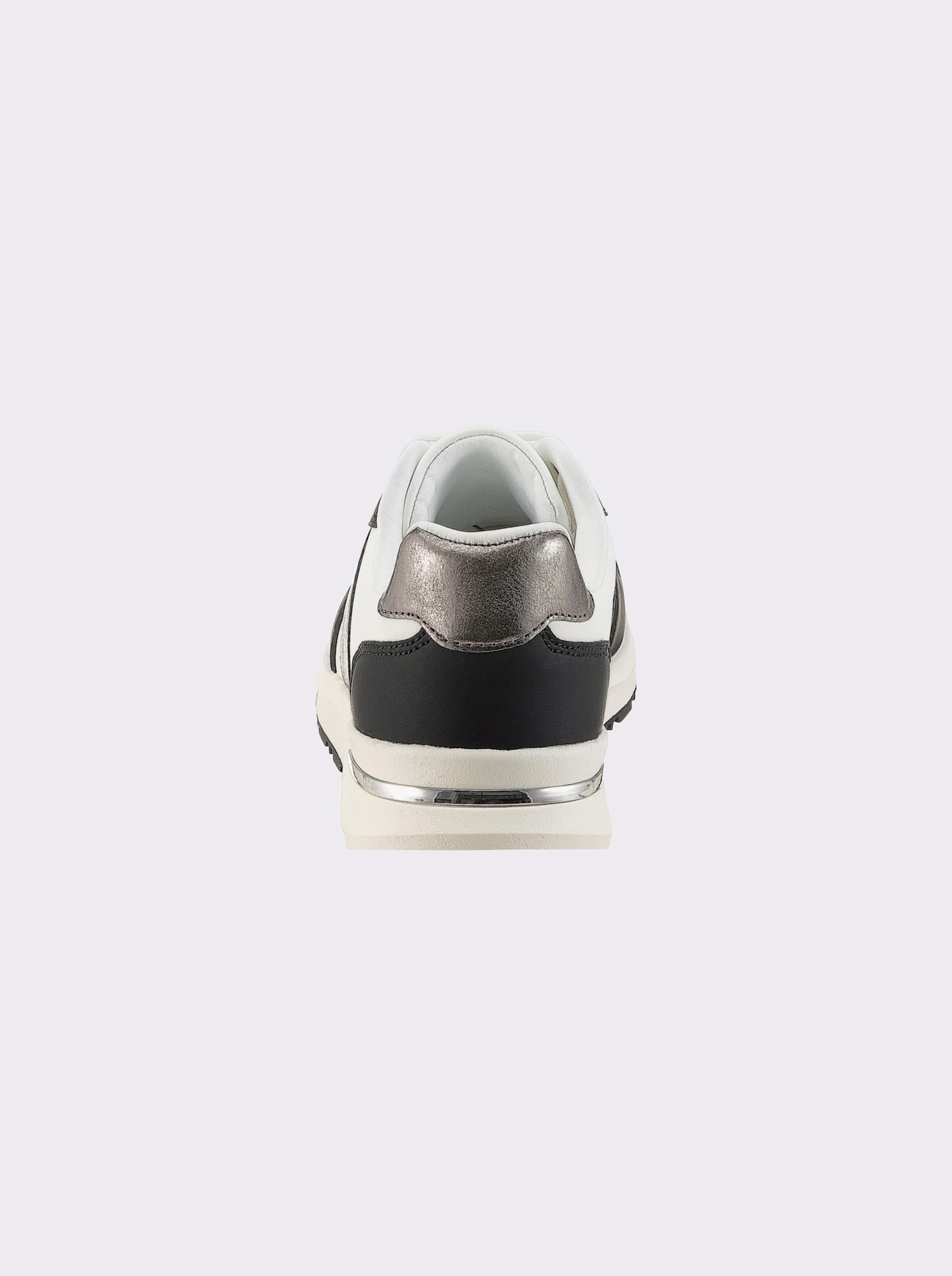 heine Sneaker mit Metallic-Akzenten - weiß-schwarz-altsilber