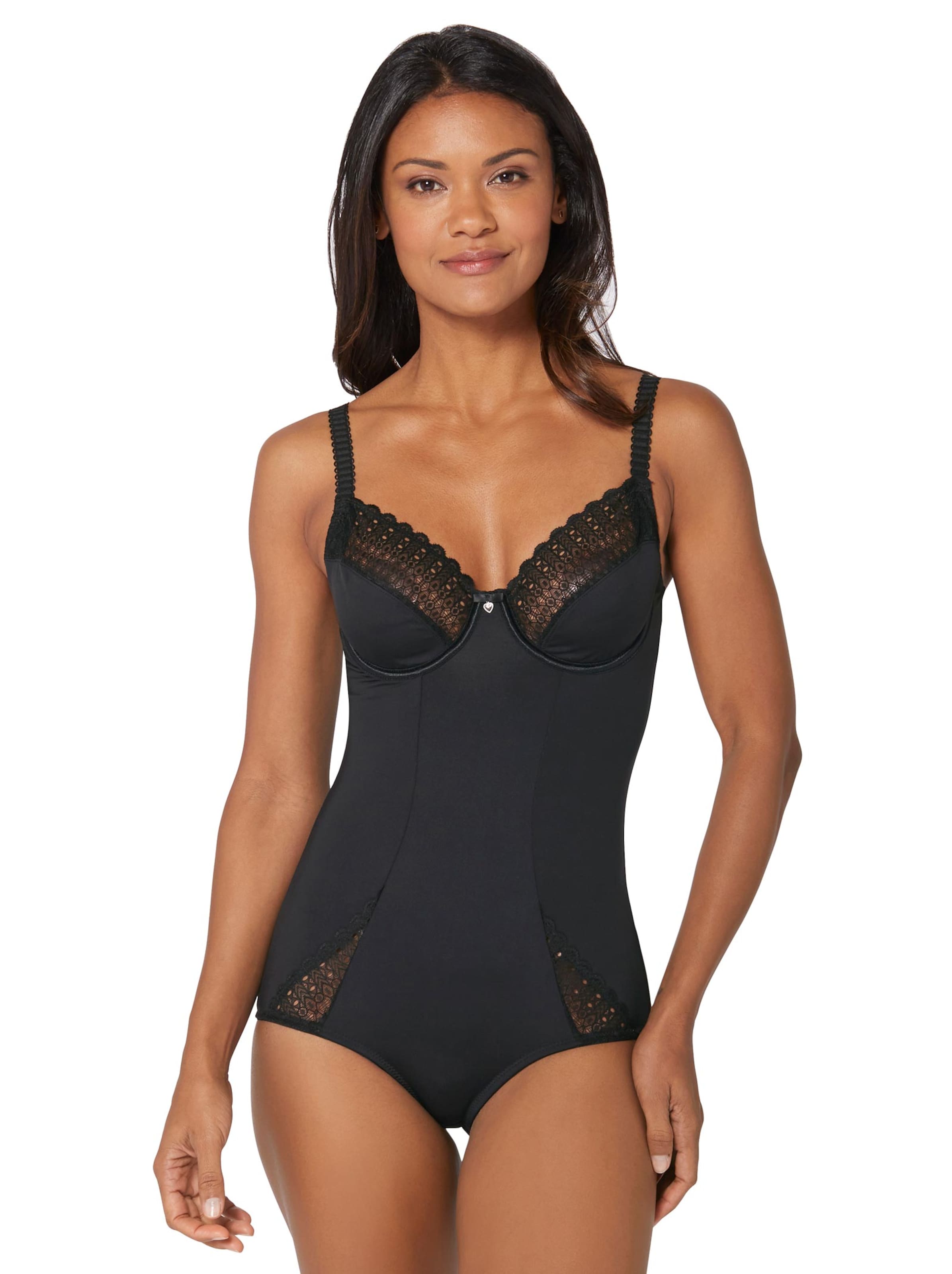 Body mit Bügel - schwarz