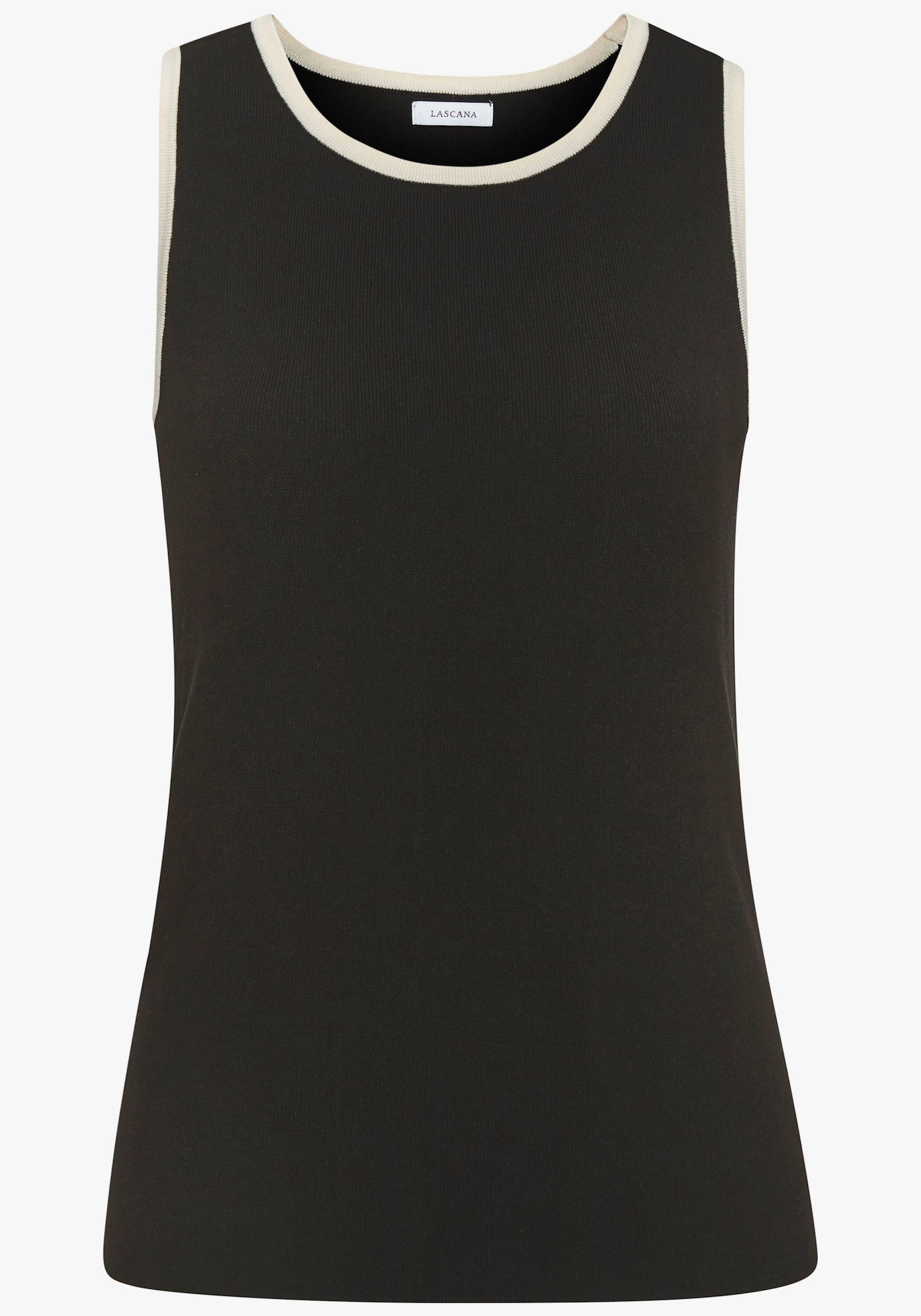 LASCANA Stricktop - schwarz-creme