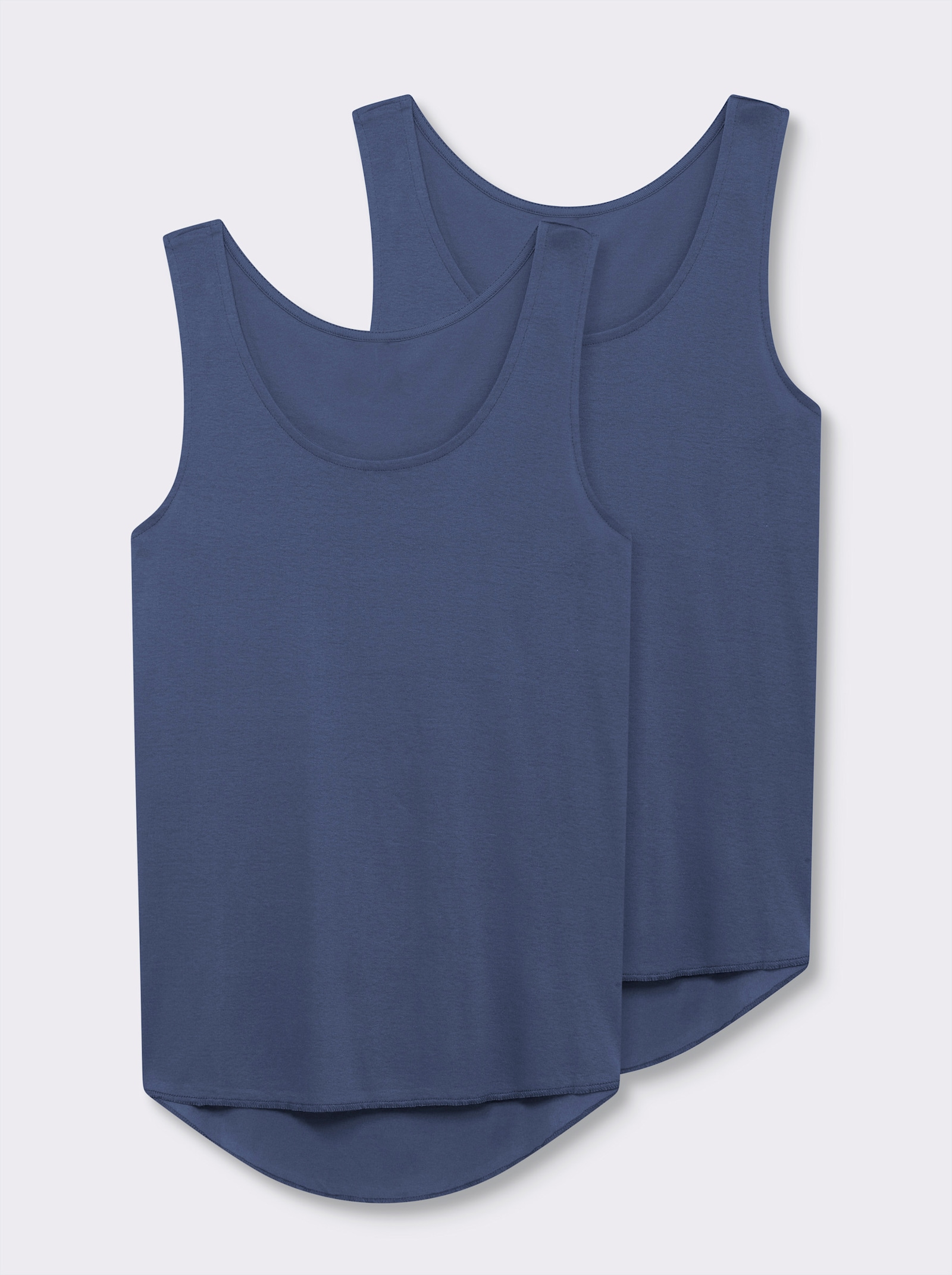wäschepur Achseltop extralang - jeansblau