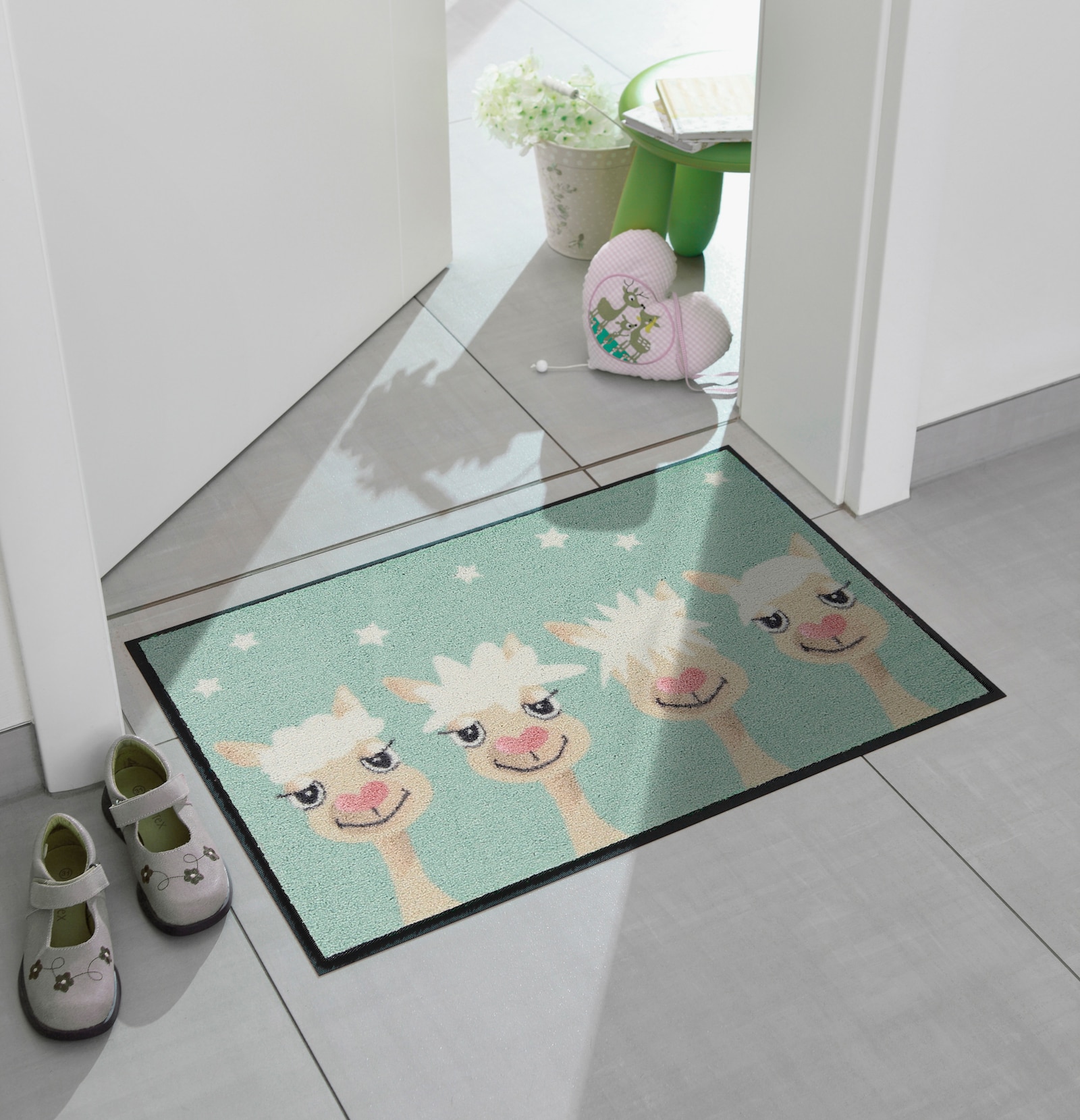 Salonloewe Fußmatte - mint-weiß