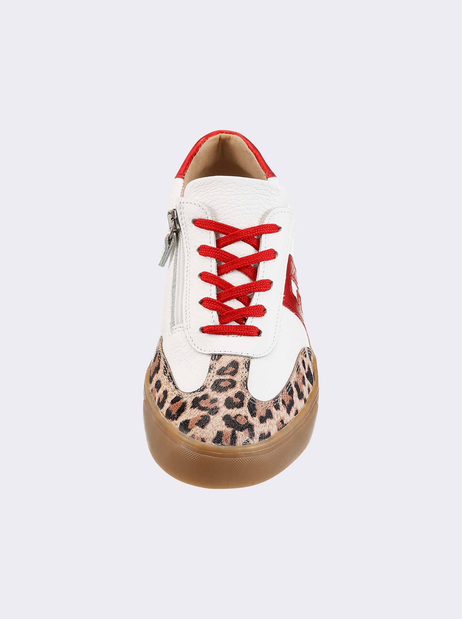 heine Sneaker - weiss-rot-gemustert