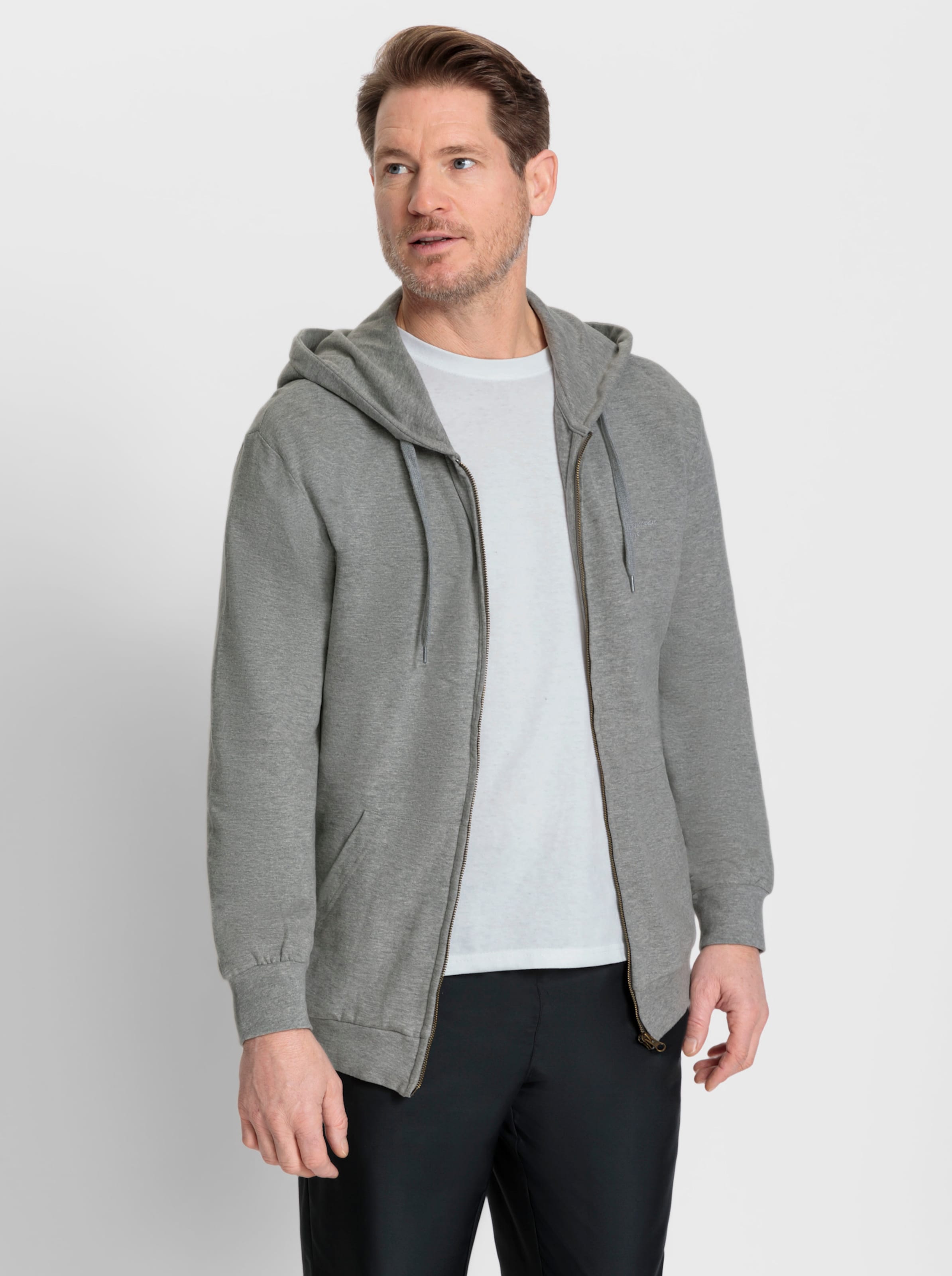 Luxus Sweatjacke Herren Grau Bild