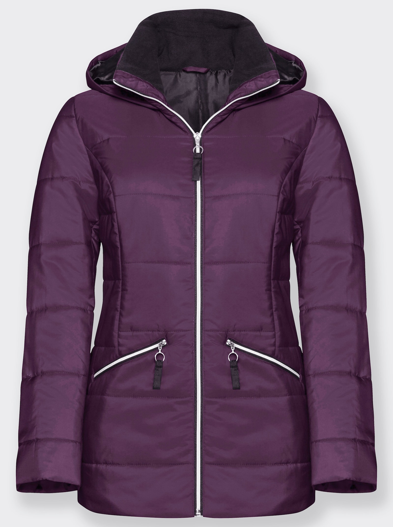 Steppjacke mit Wattierung, wärmend - aubergine
