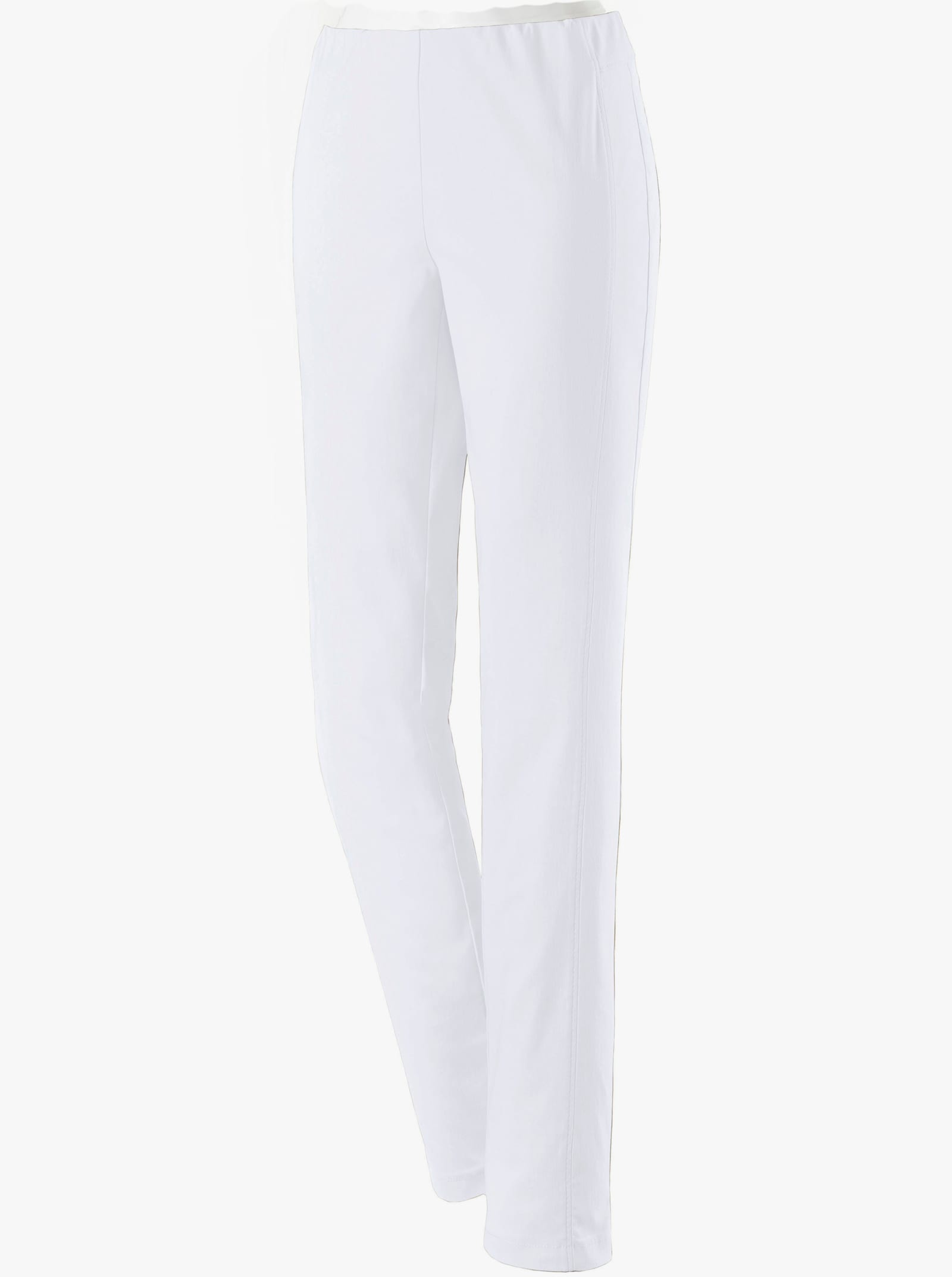 Stehmann Comfort line Pantalon avec ceinture, qualité viscose - blanc