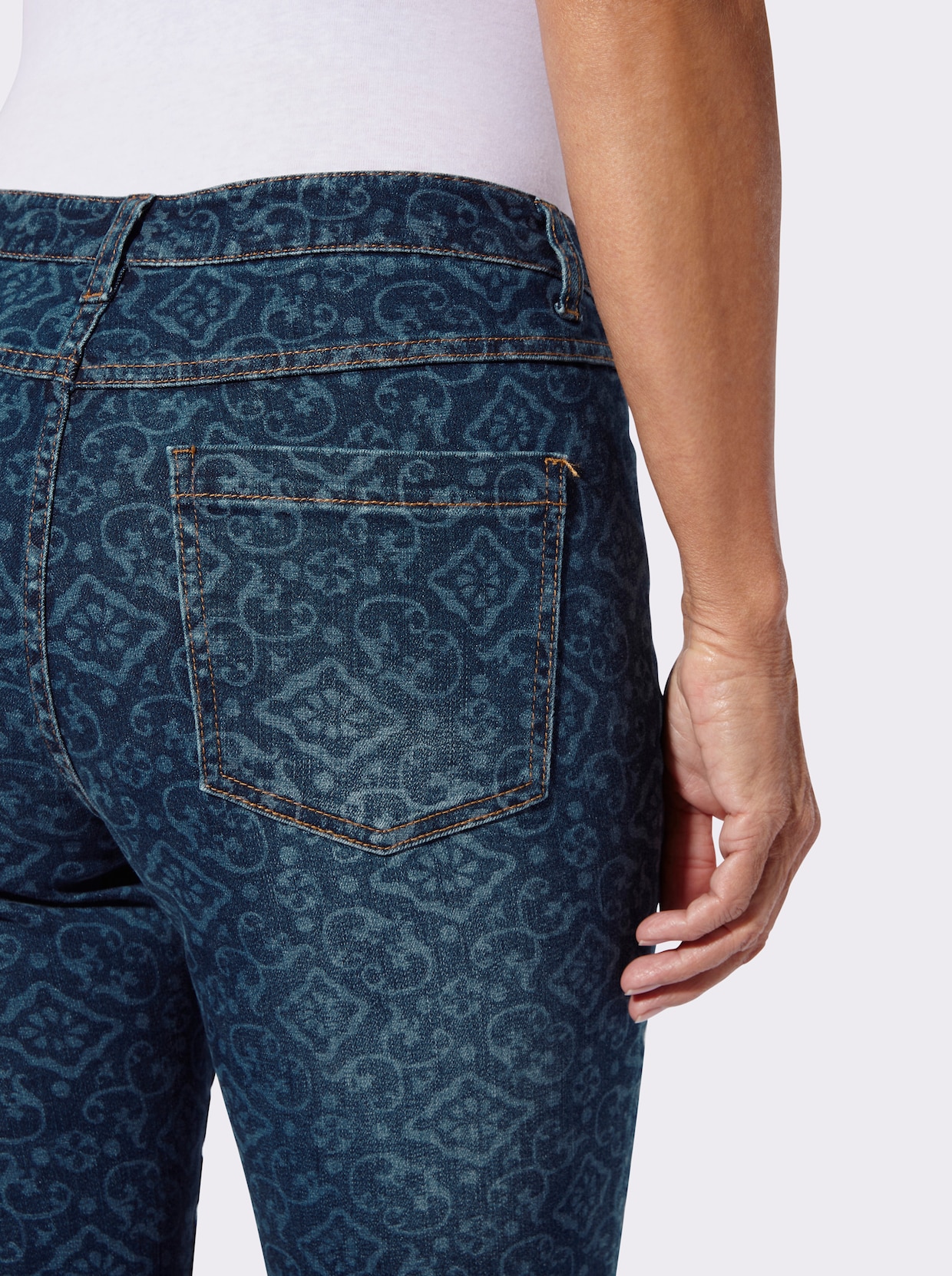 Schlagjeans - blue-stone-washed-bedruckt