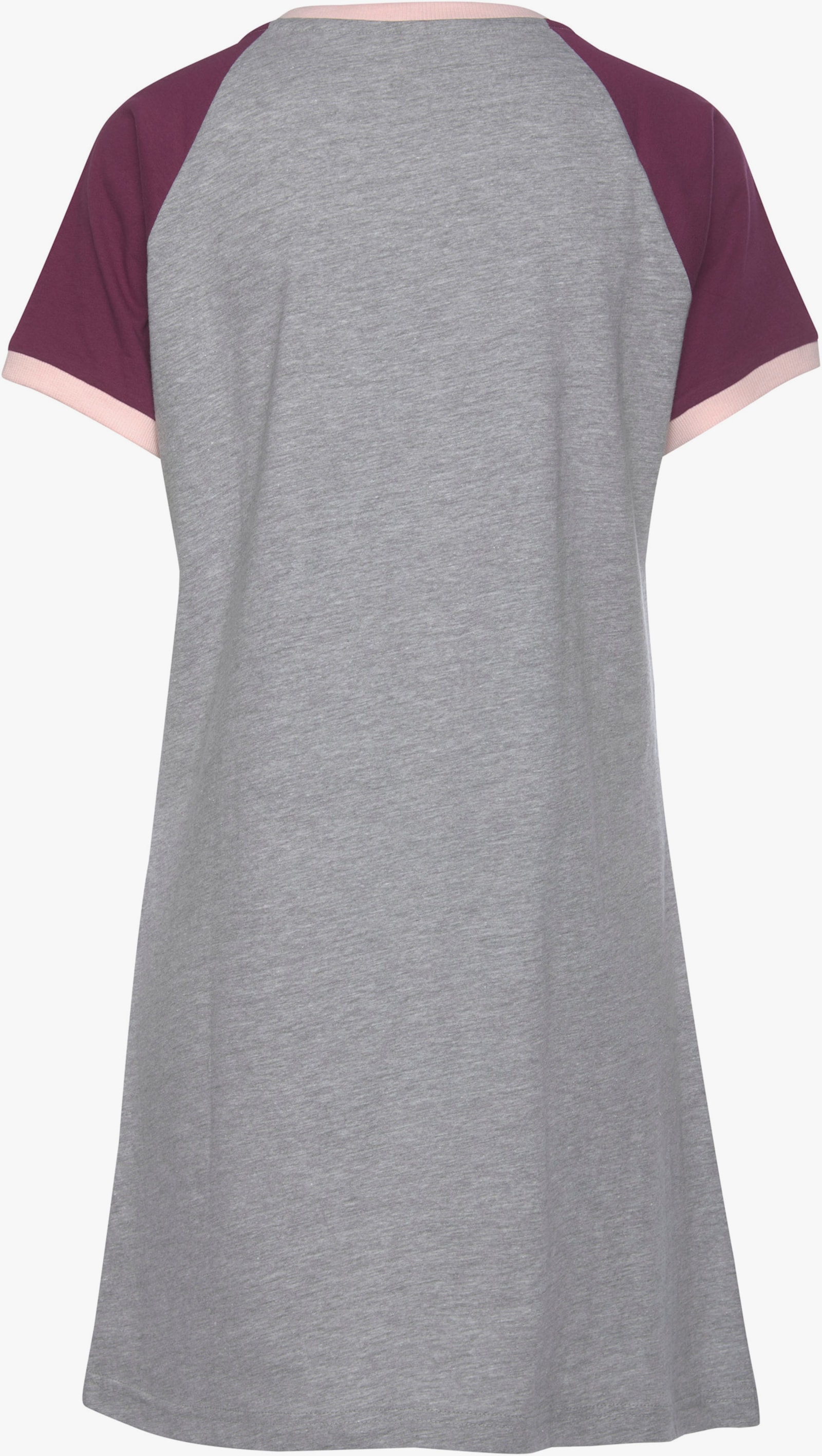 KangaROOS Bigshirt - bordeaux-grau-meliert