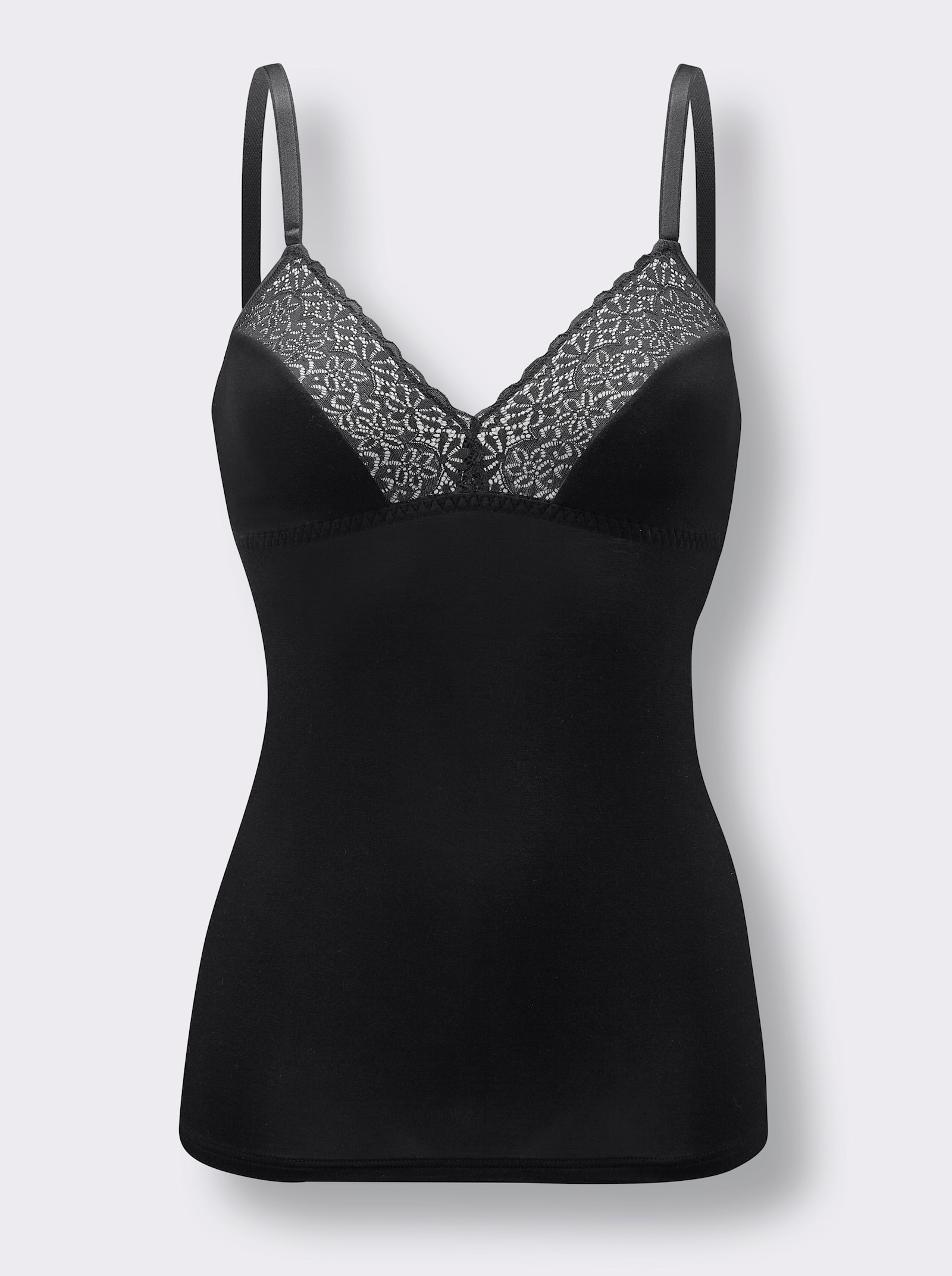 Speidel BH-Hemd ohne Bügel - schwarz