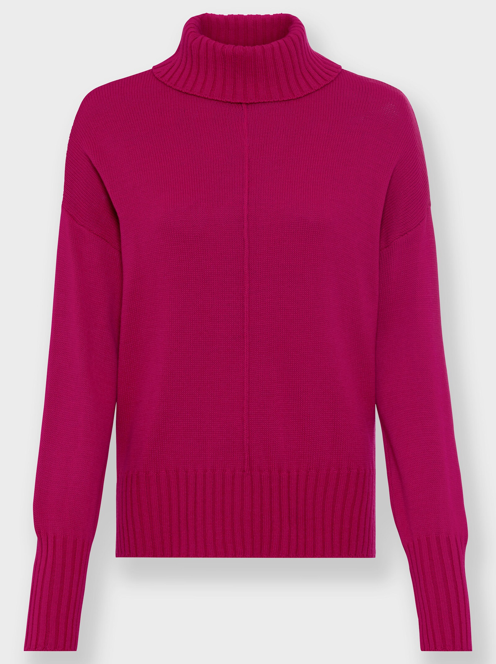 heine Pullover met rolkraag en middennaad - pink