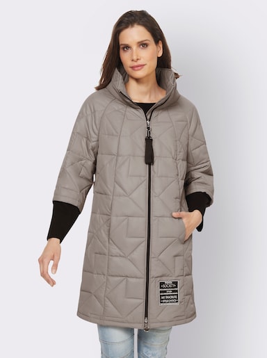 heine Kurzmantel Ärmel mit breiten Stretch-Bündchen - taupe