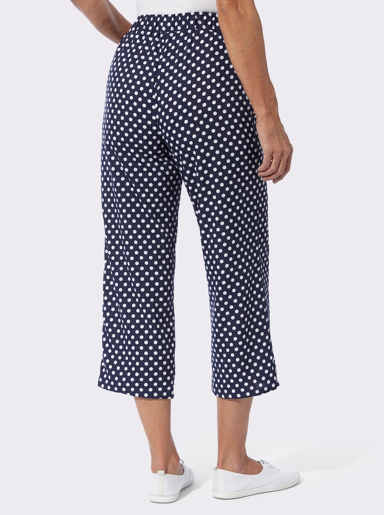 Culotte - marine/wit gestippeld