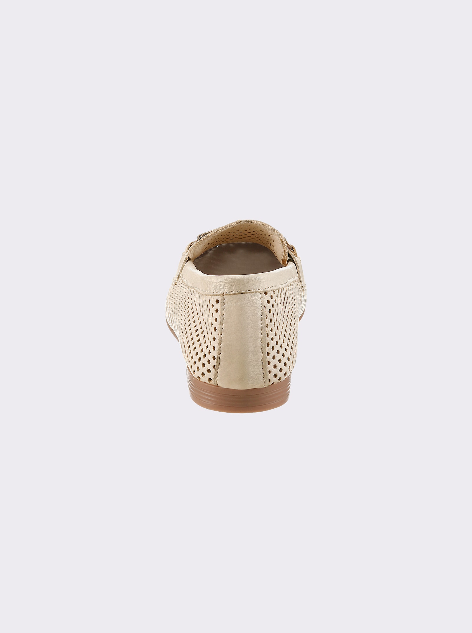 Andrea Conti Slipper mit feinem Lochmuster - creme