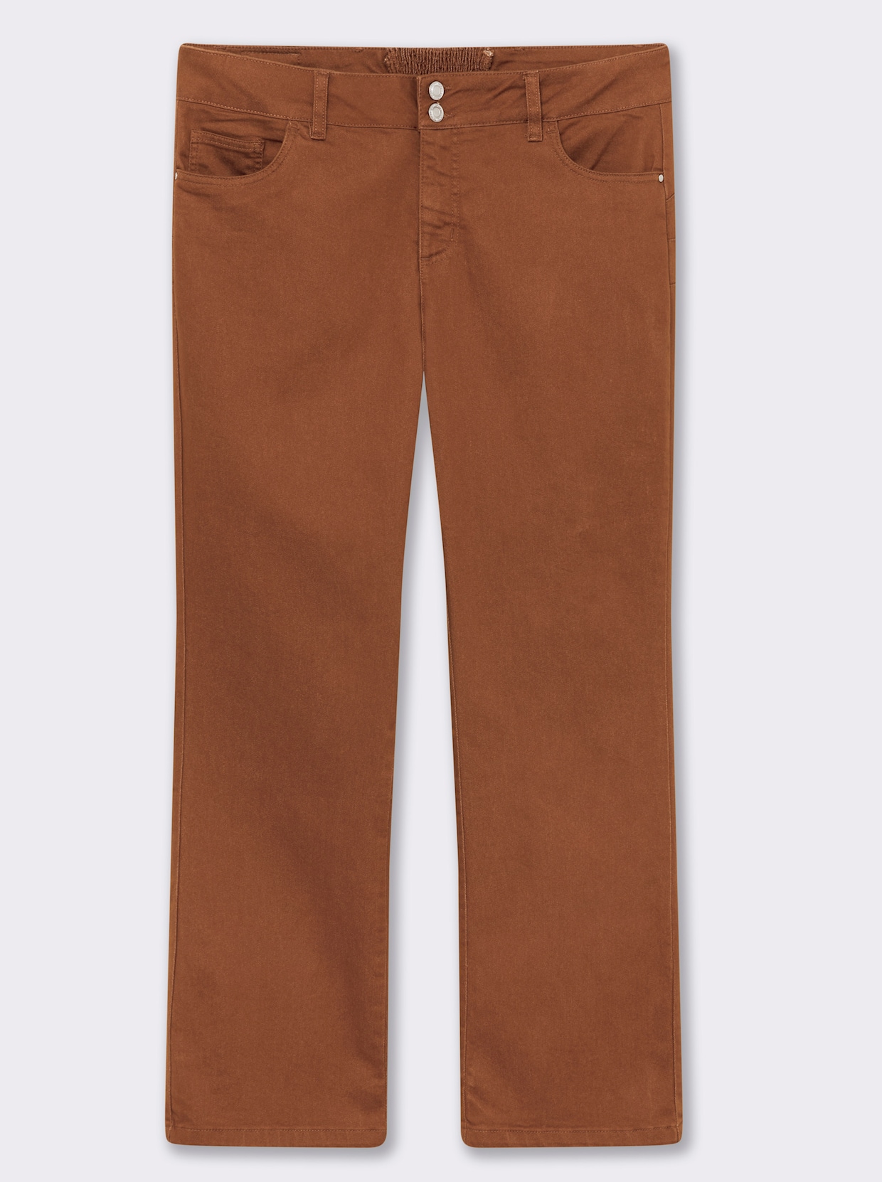 Bootcut-Jeans mit Push-up-Effekt - cognac