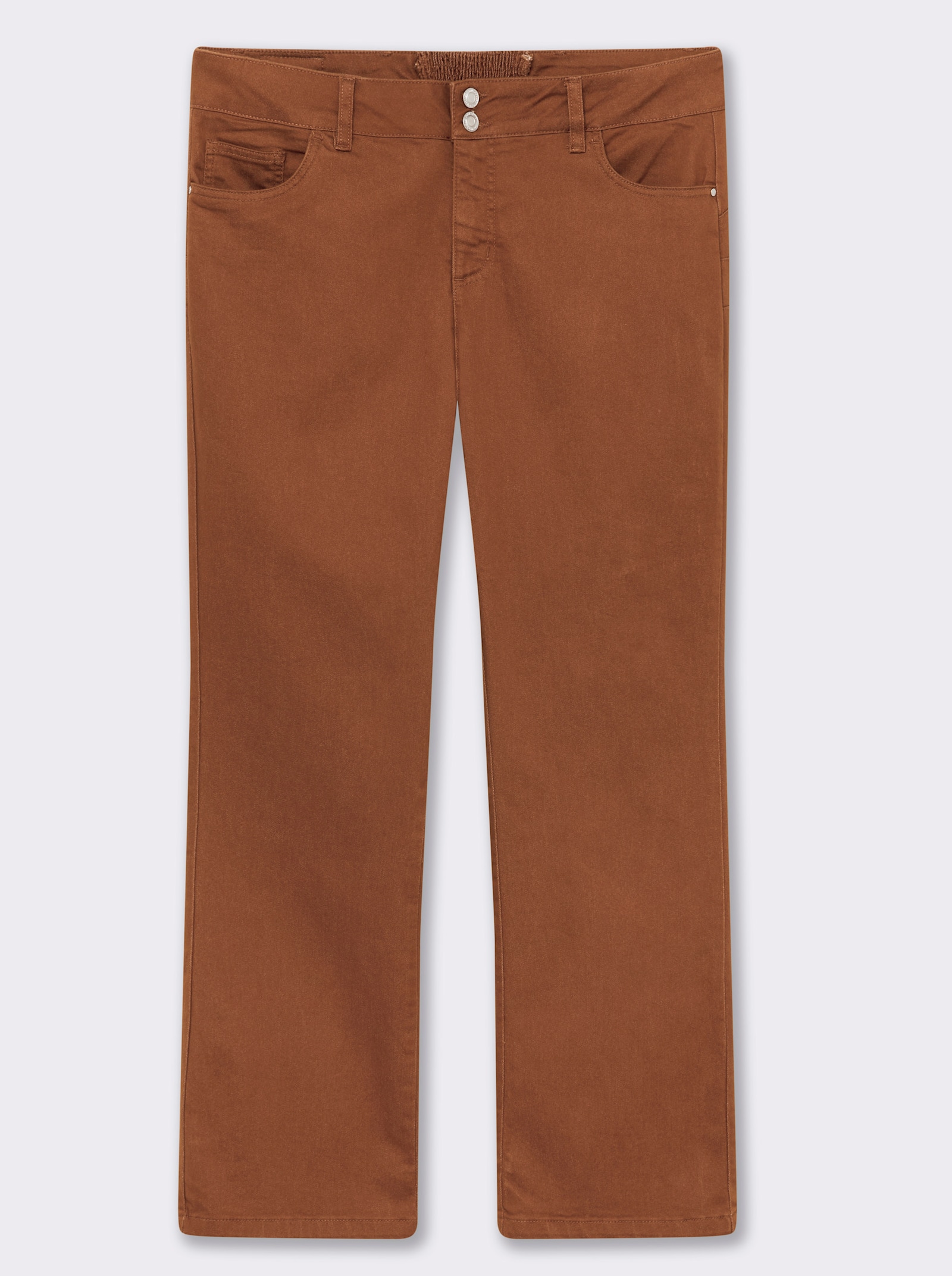 Bootcut-Jeans mit Push-up-Effekt - cognac