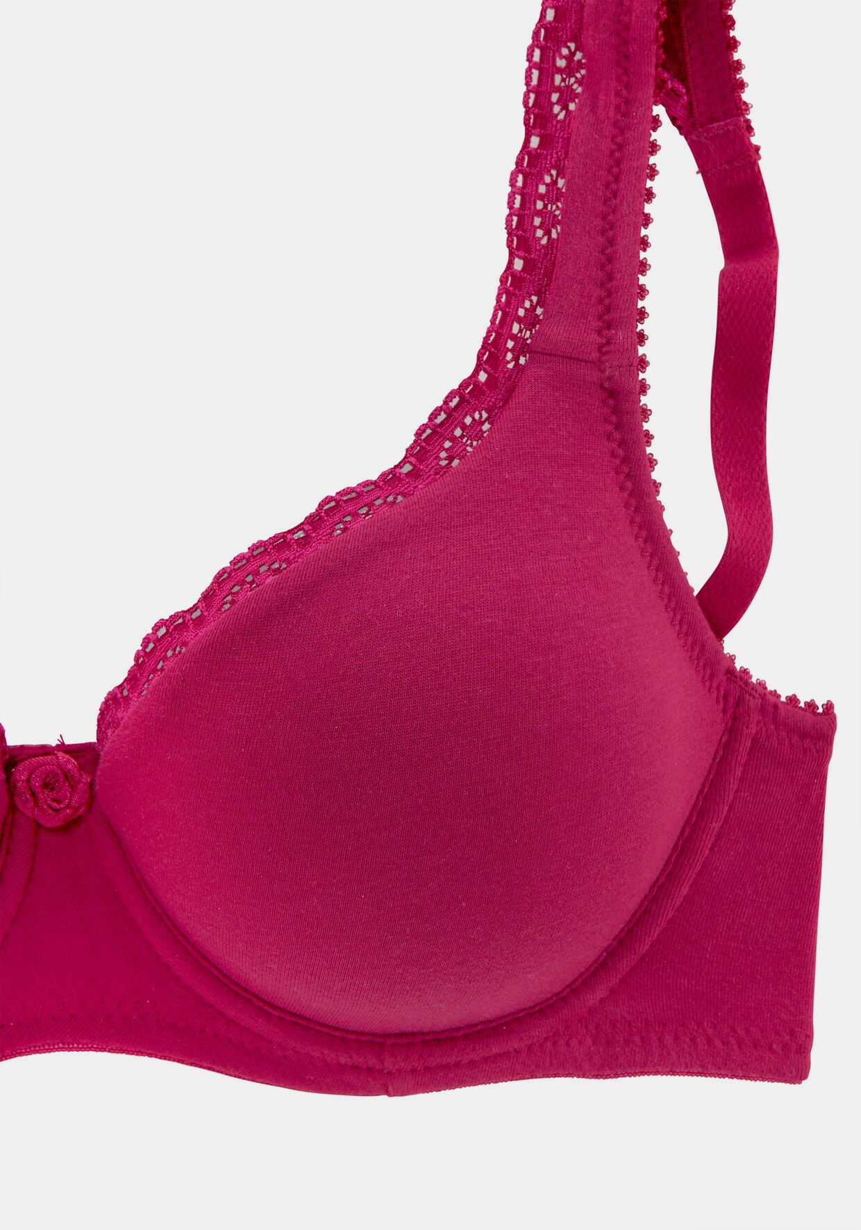 petite fleur T-Shirt-BH - rot+weiß
