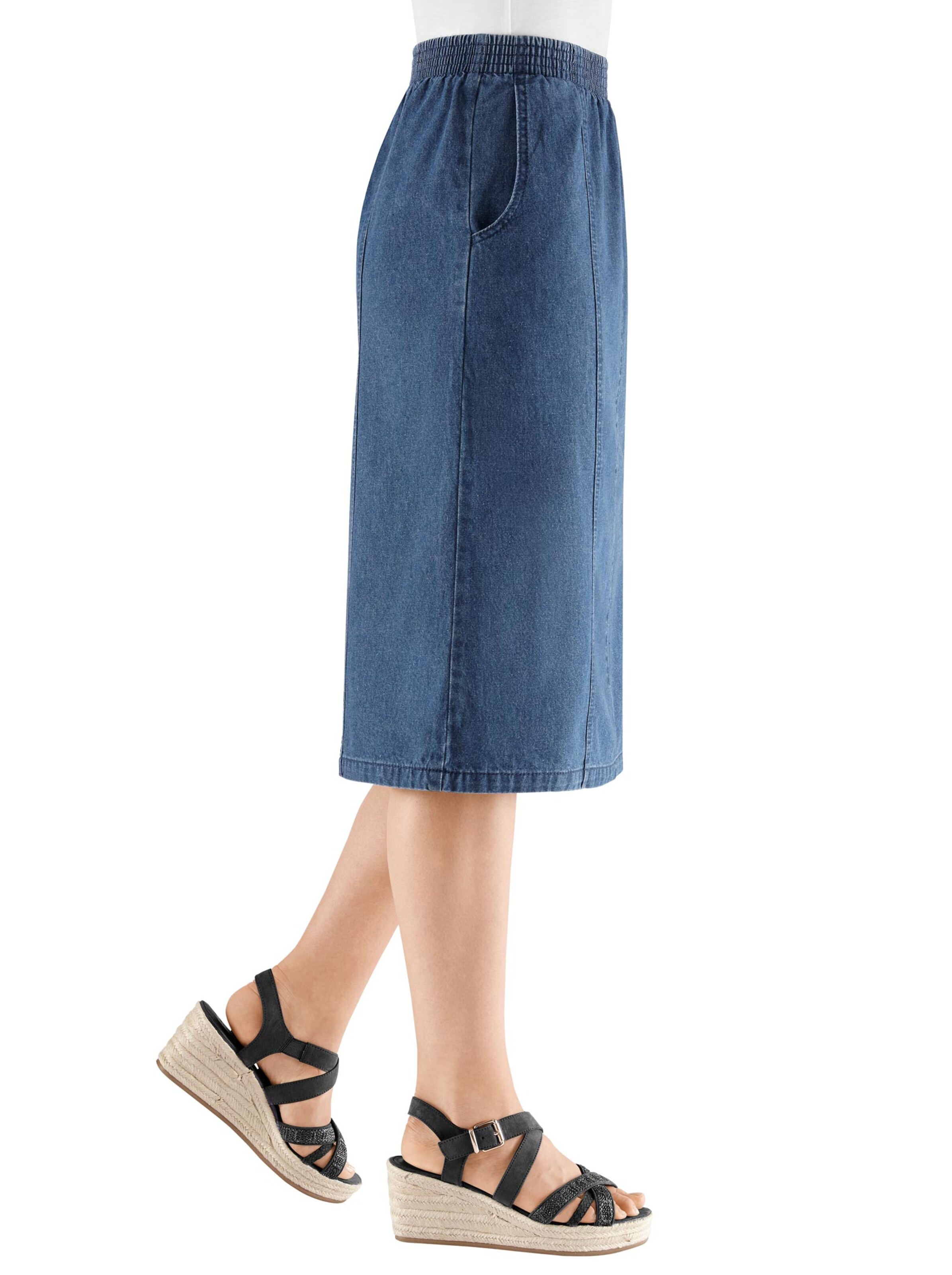 Jeans-Rock - blue-stone-washed