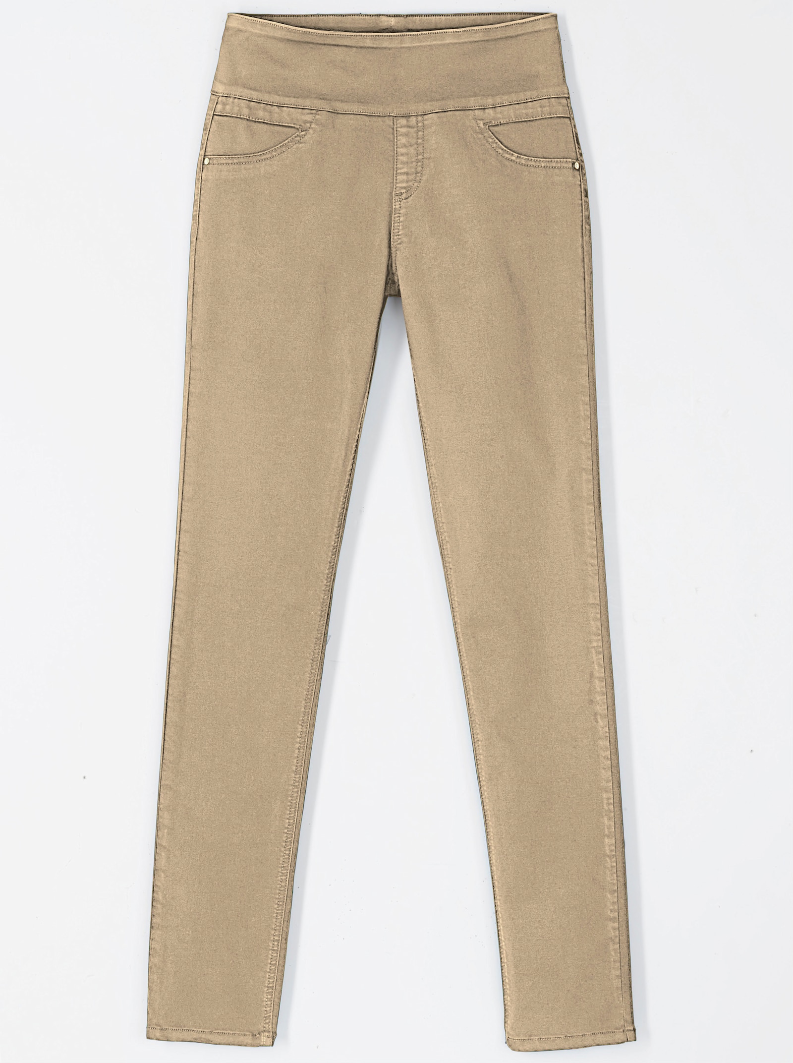 Schlupfhose mit hohem Dehnbund - sand