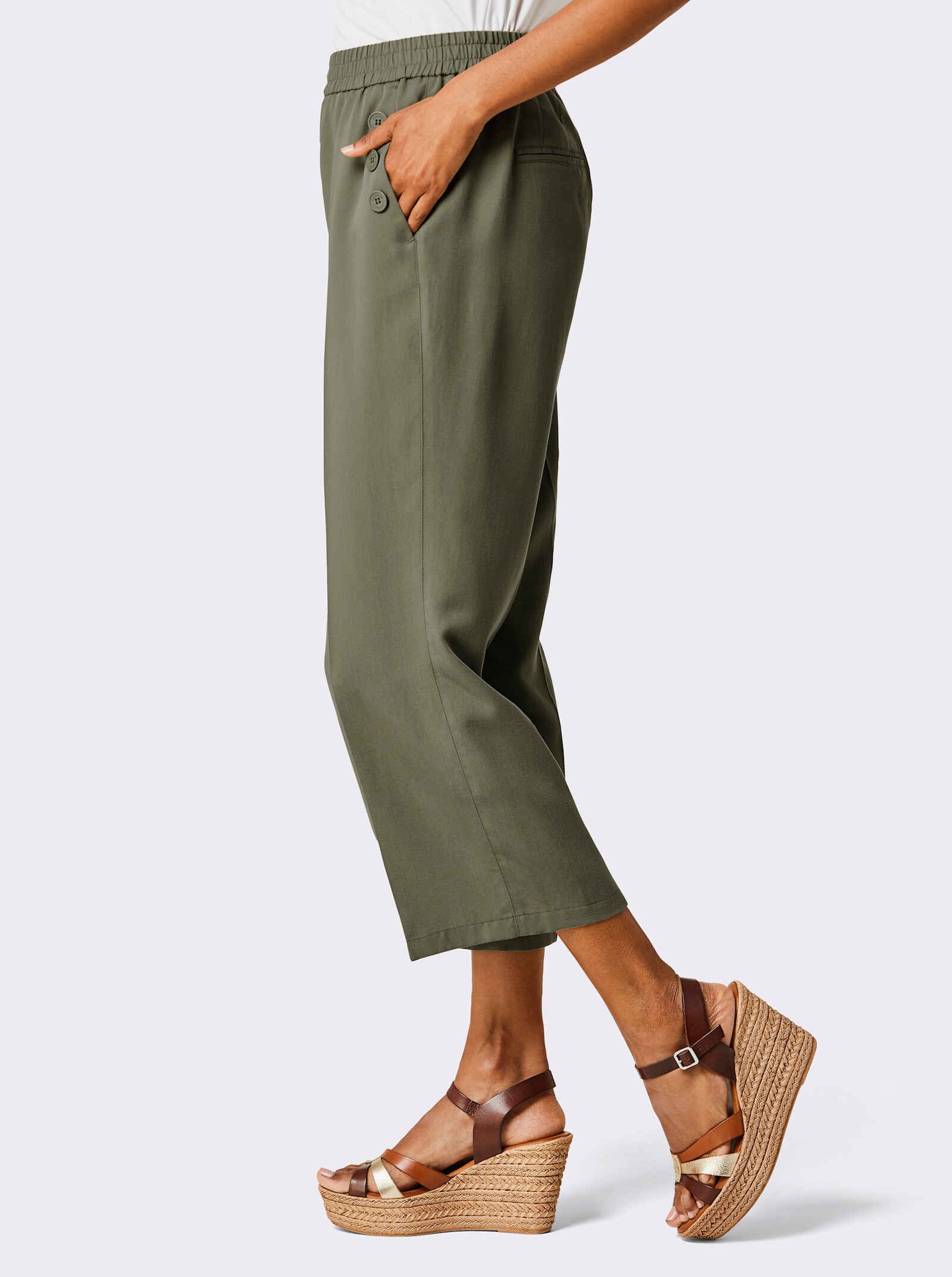Stehmann Comfort line Culotte mit Dehnbund - khaki