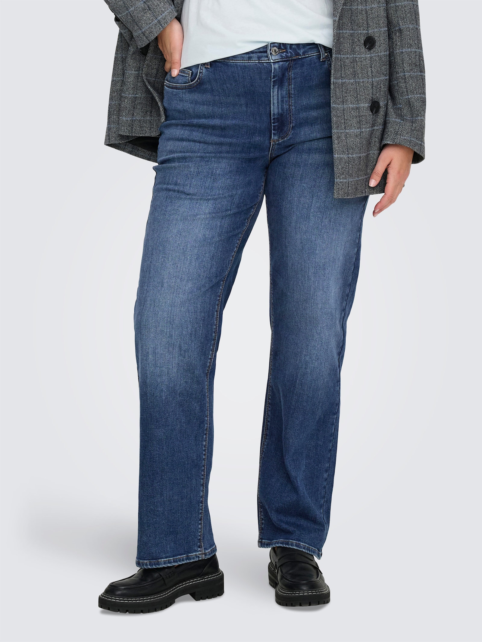 Straight-Jeans - dark blue denim