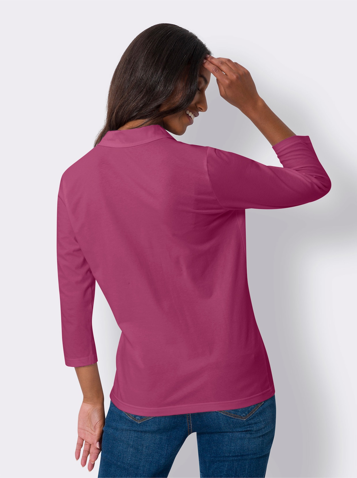 heine Shirt met 3/4-mouw - heide