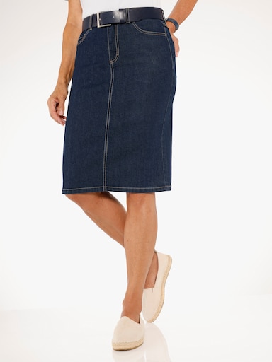 Jeansrock in 5-Pocket-Form - dark blue