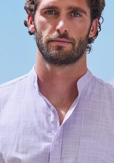 H.I.S Kurzarmhemd - lila