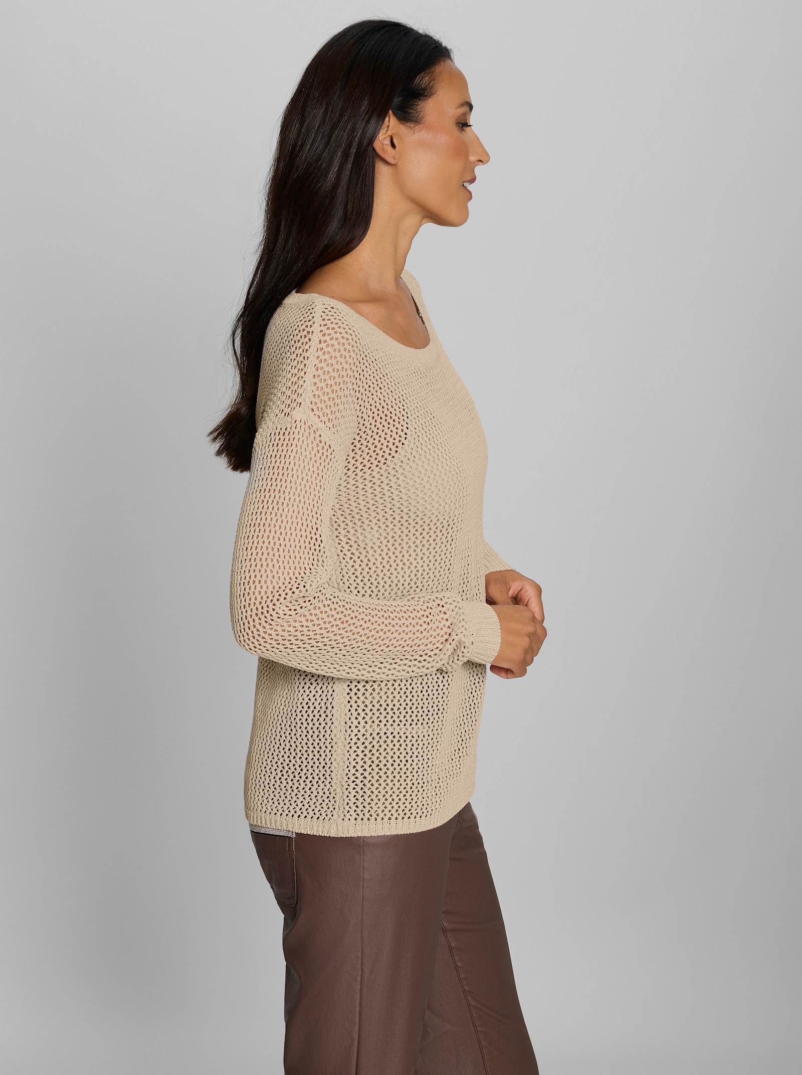 heine Ajourpullover - elfenbein