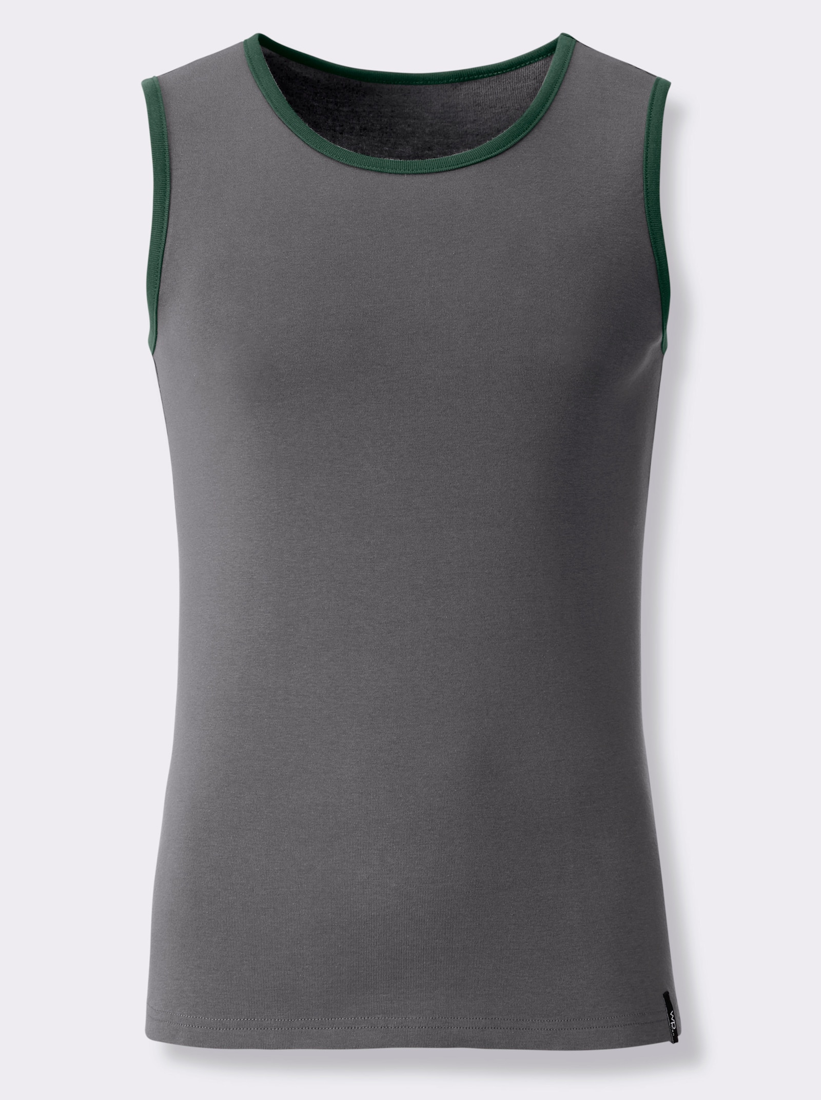 wäschepur men Unterhemd - anthrazit + moos