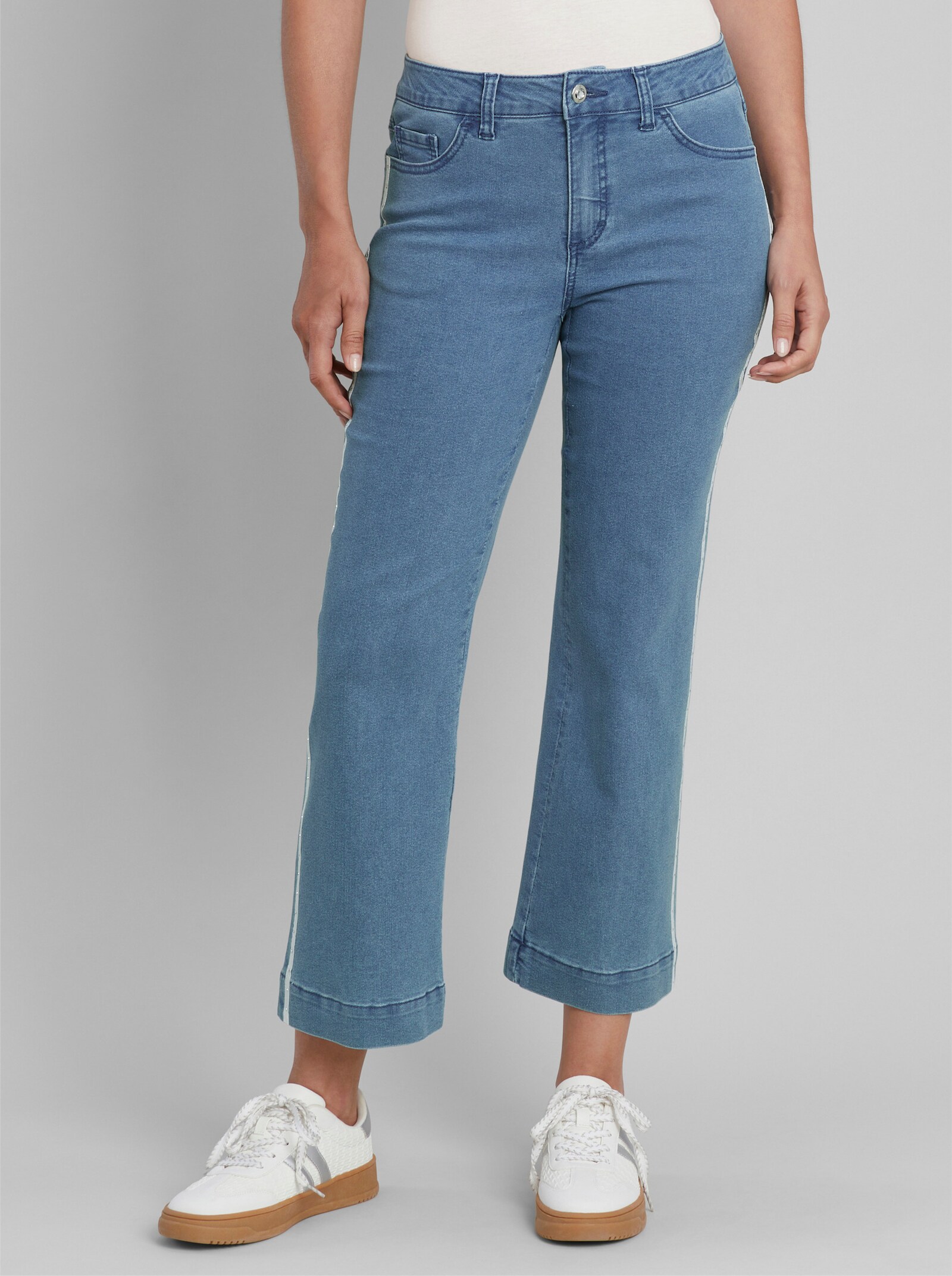 heine Jeans mit Galonstreifen - blue-bleached