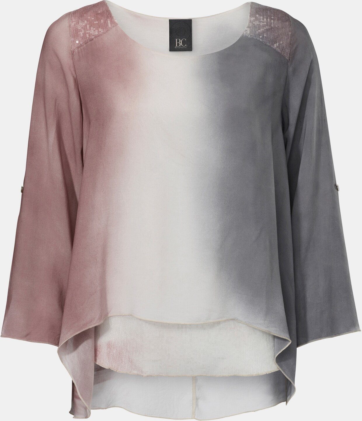 heine Batik blouse - roze/grijs