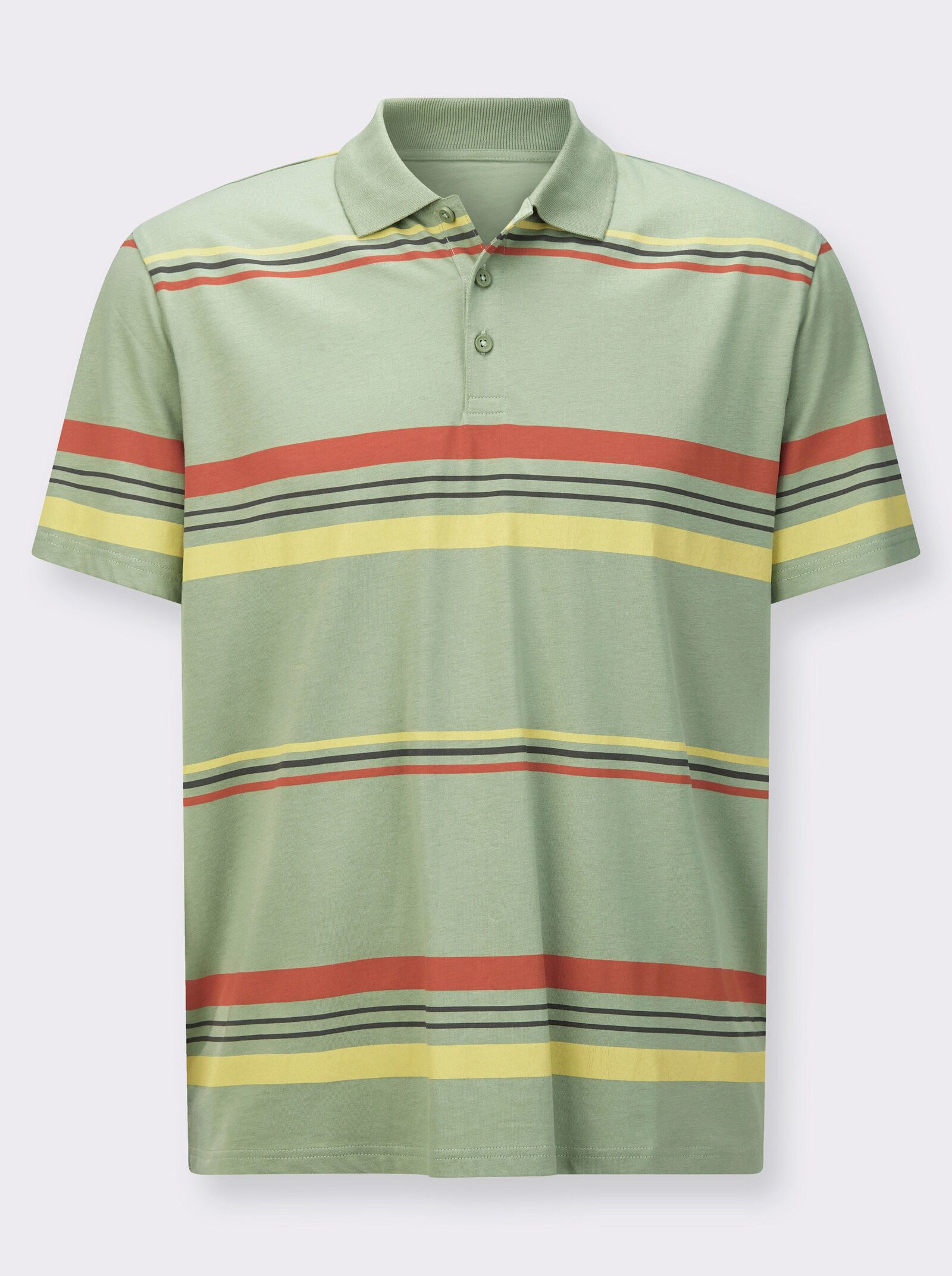 Poloshirt im Ringelmuster - eucalyptus-geringelt