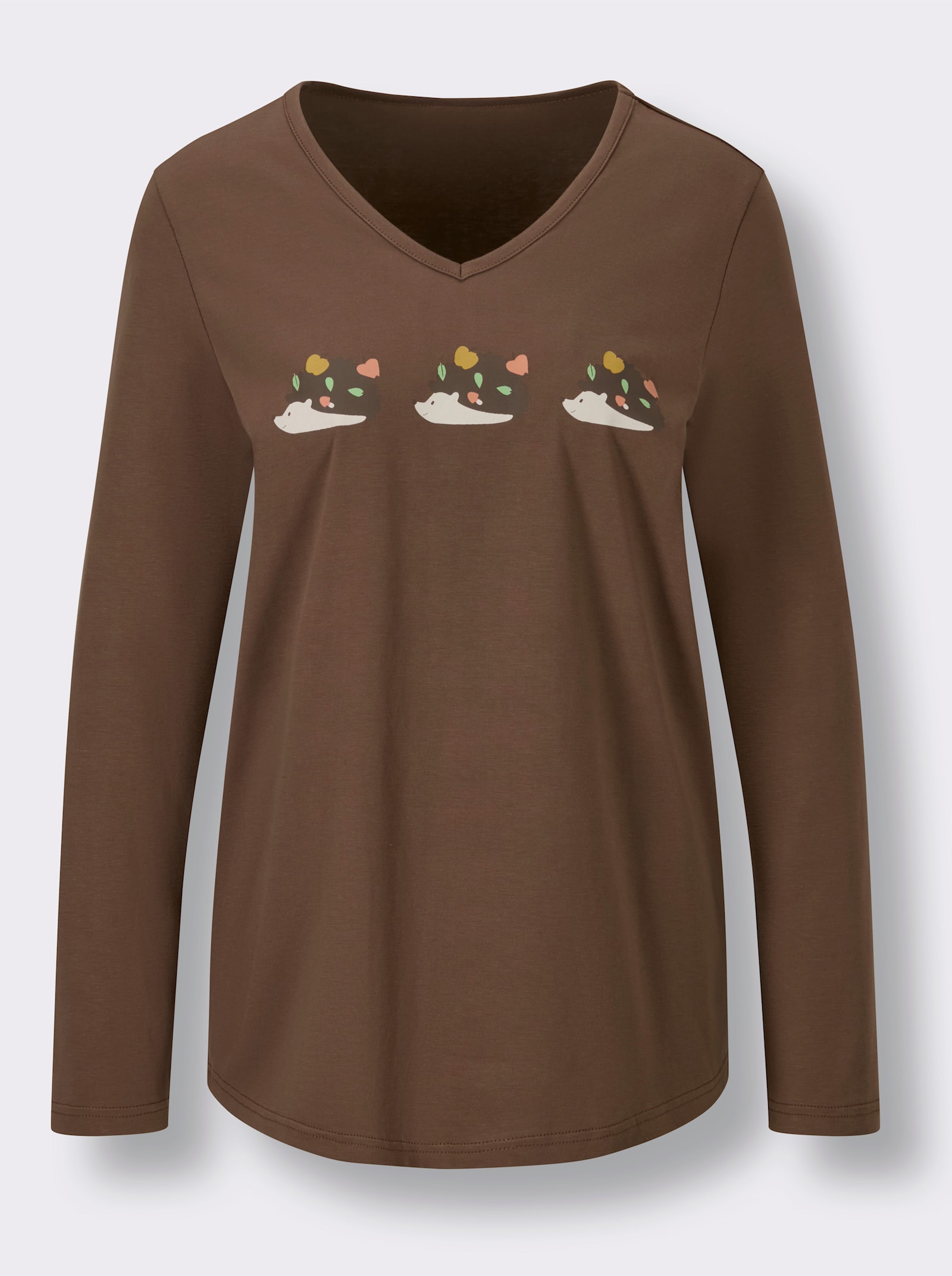 wäschepur Schlafanzüge - reseda-braun + ecru-braun-bedruckt