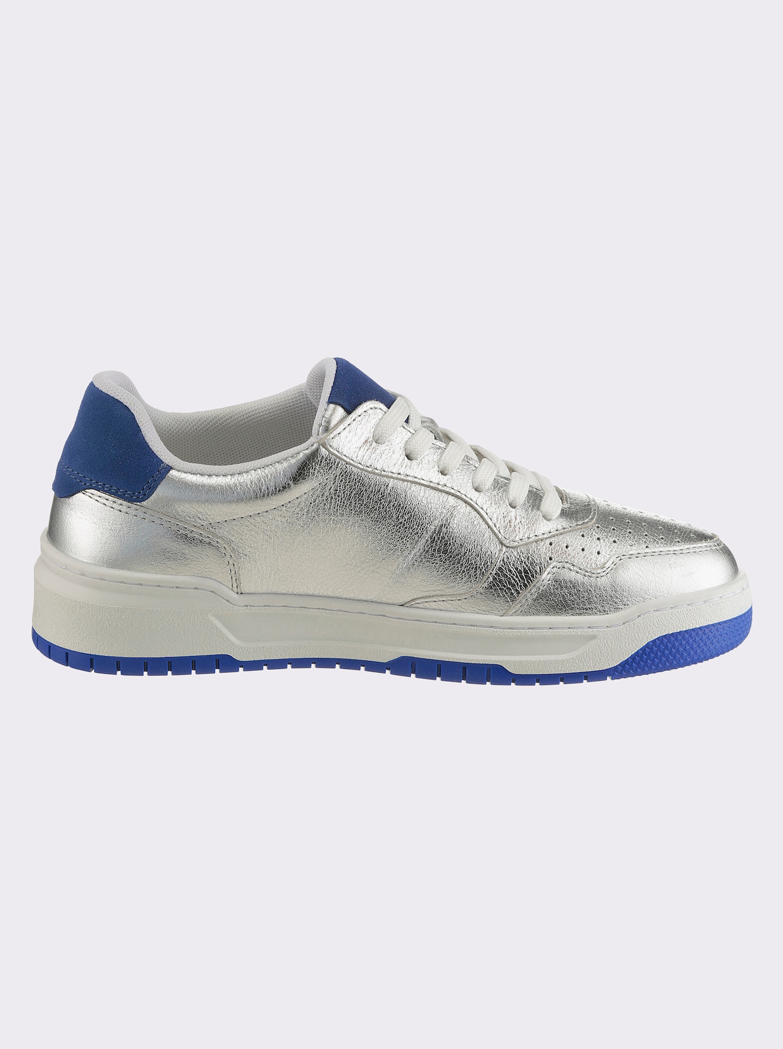 heine Sneaker - silberfarben-royalblau