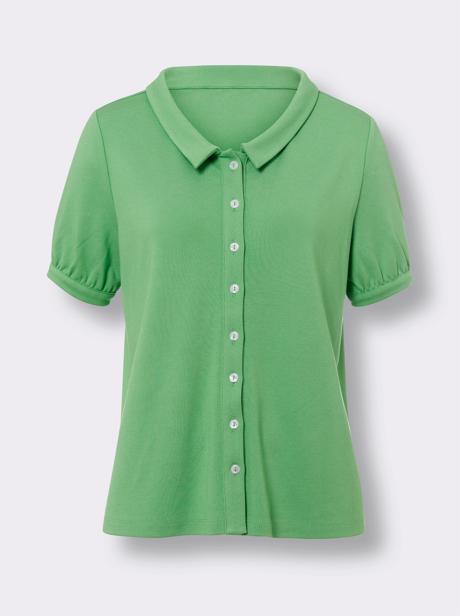 heine Jersey-Bluse mit Puffärmeln - apfel