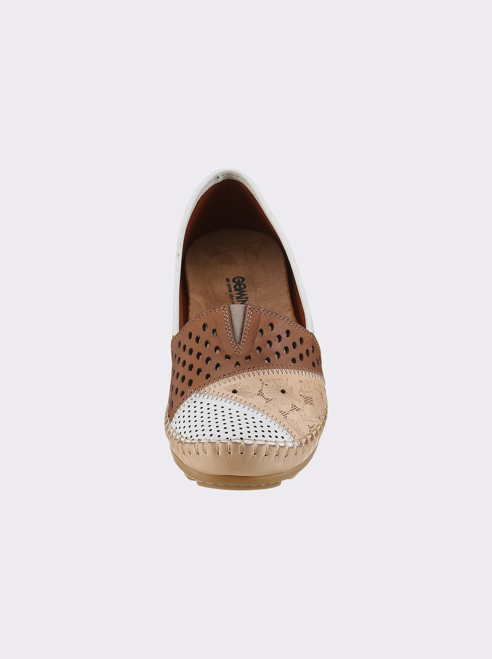 Gemini Slipper mit Cut-Outs - weiß