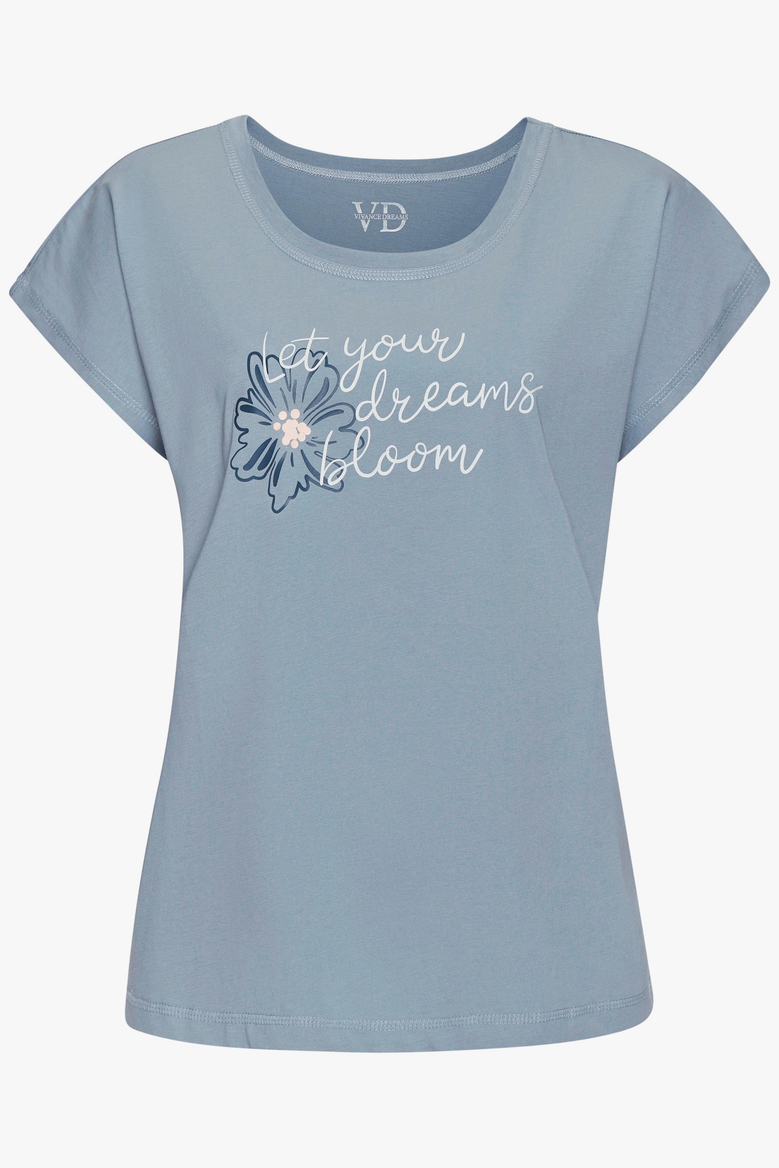 Vivance Dreams Pyjamaoberteil - graublau