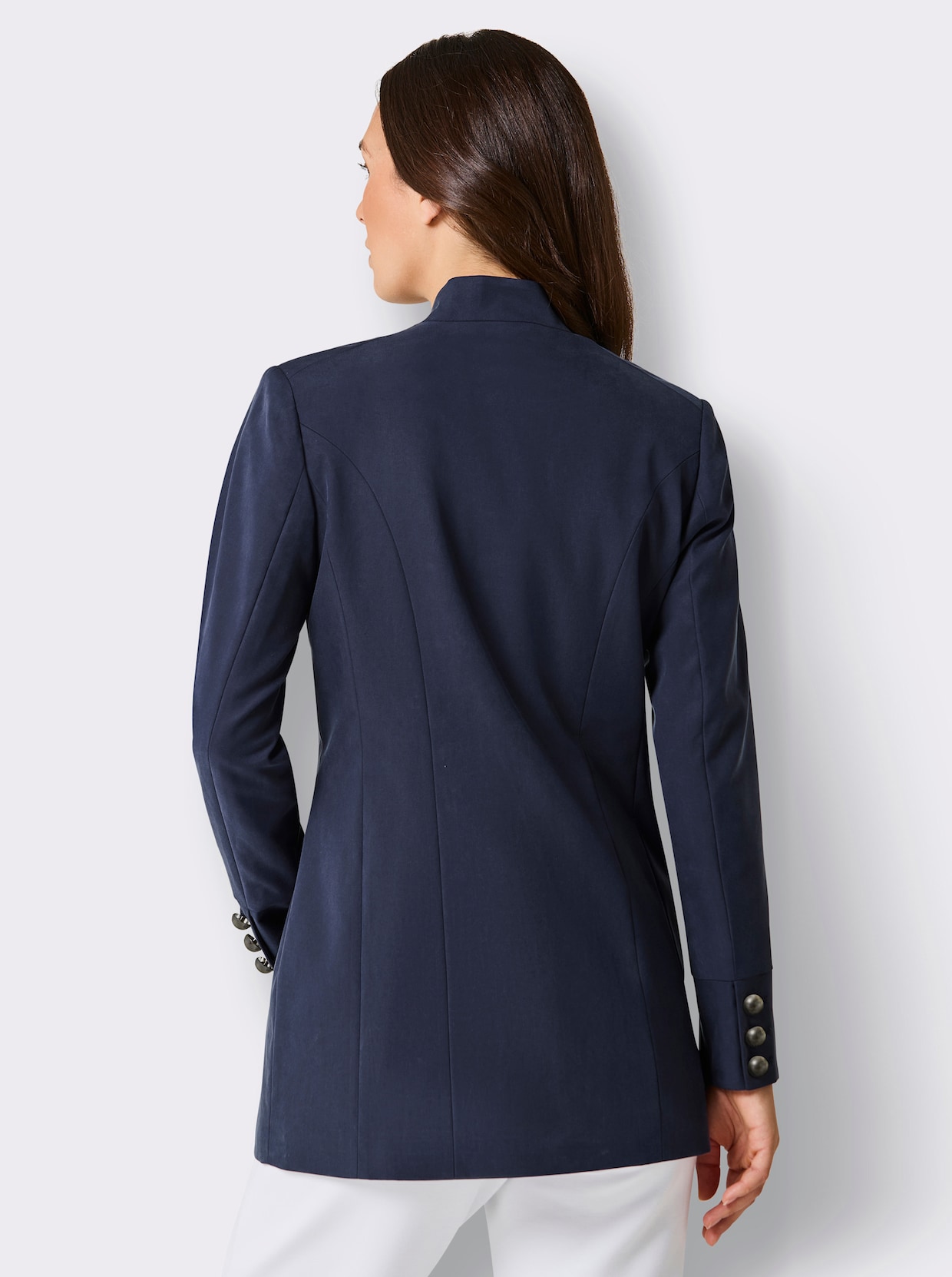 CREATION L PREMIUM Longblazer im Lyocell-Mix - marine