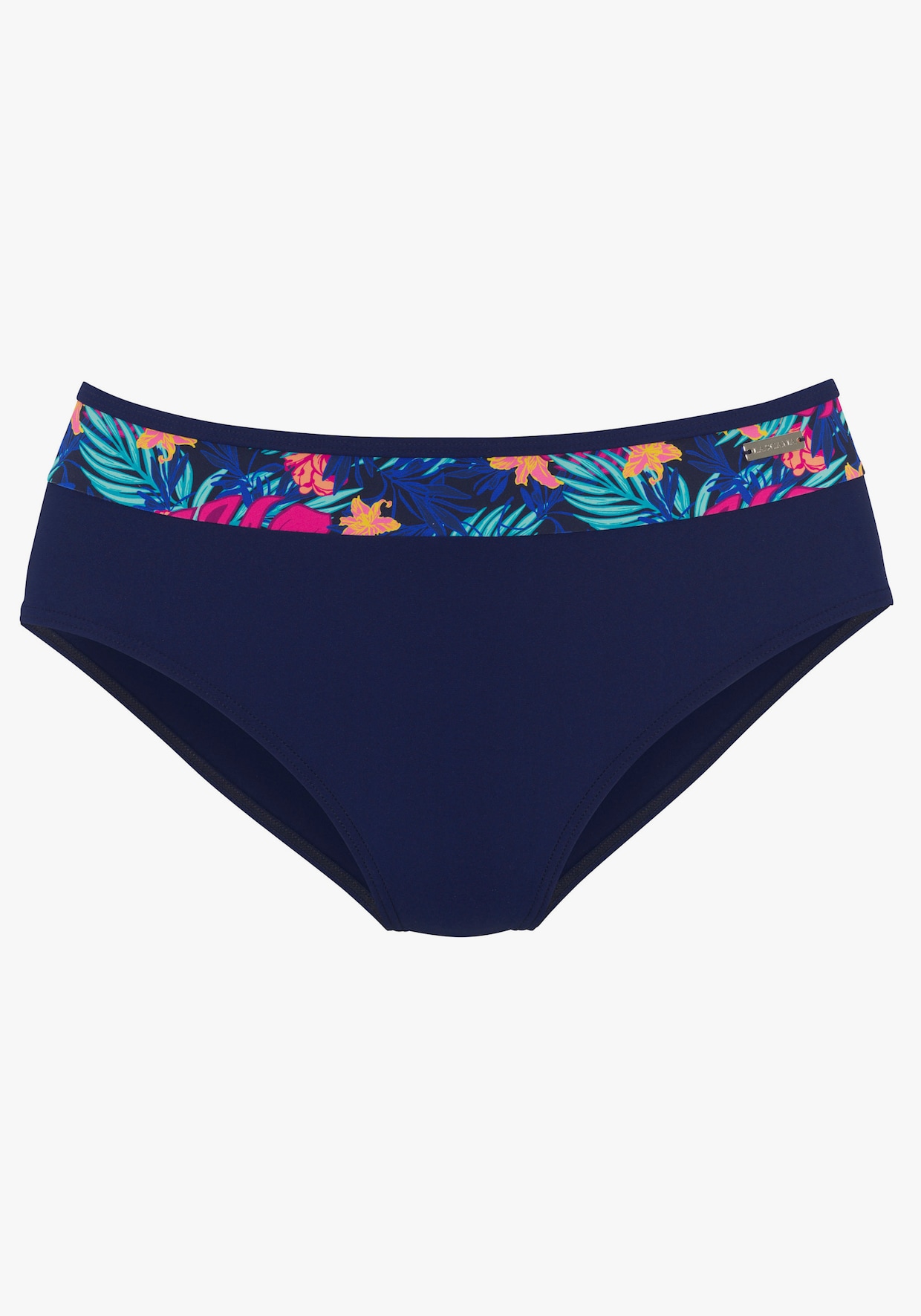 LASCANA Bikini-Hose - navy-pink bedruckt